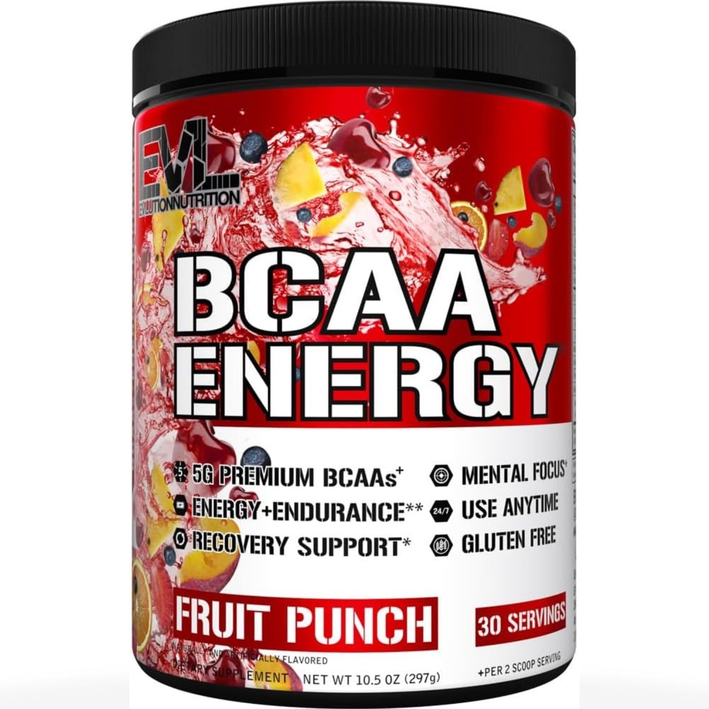 Evlution EVL BCAAs Amino Acids Powder 10.16 Fruit Punch