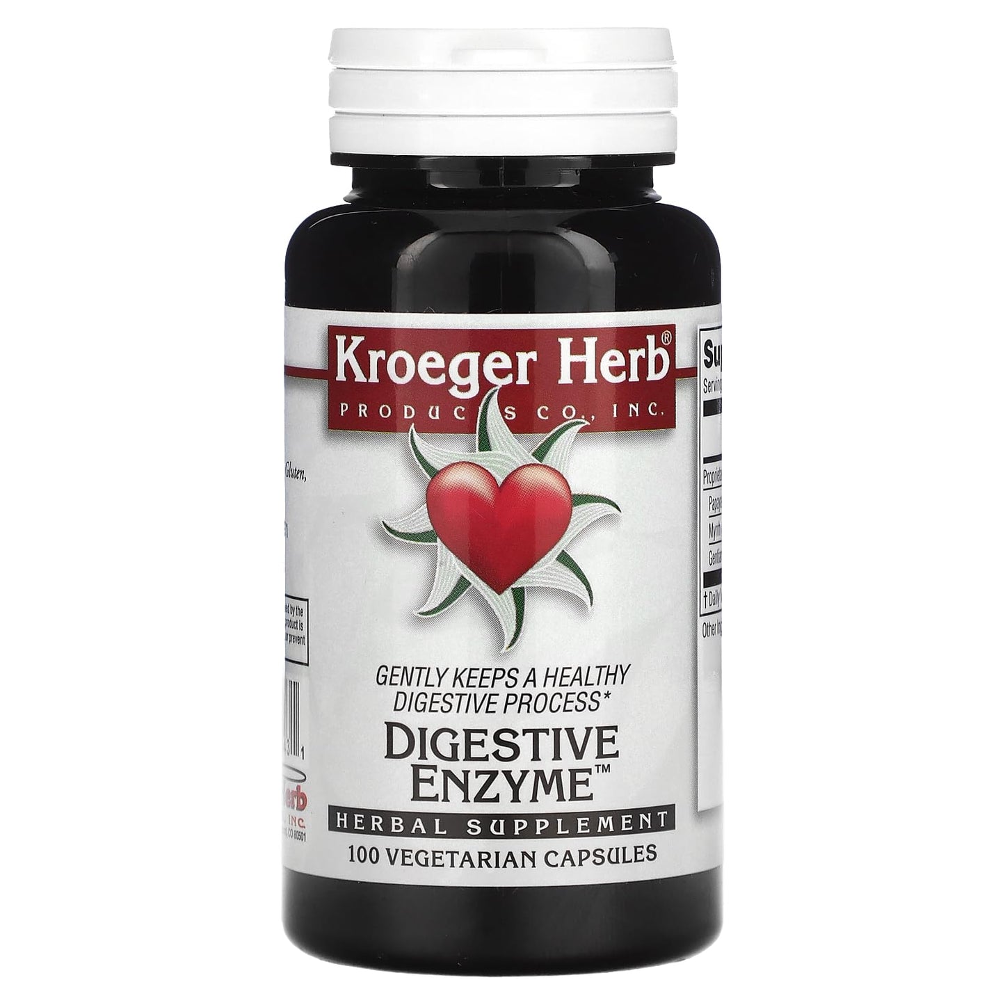 Kroeger Herb Products Digestive Enzyme Capsules 100 Count