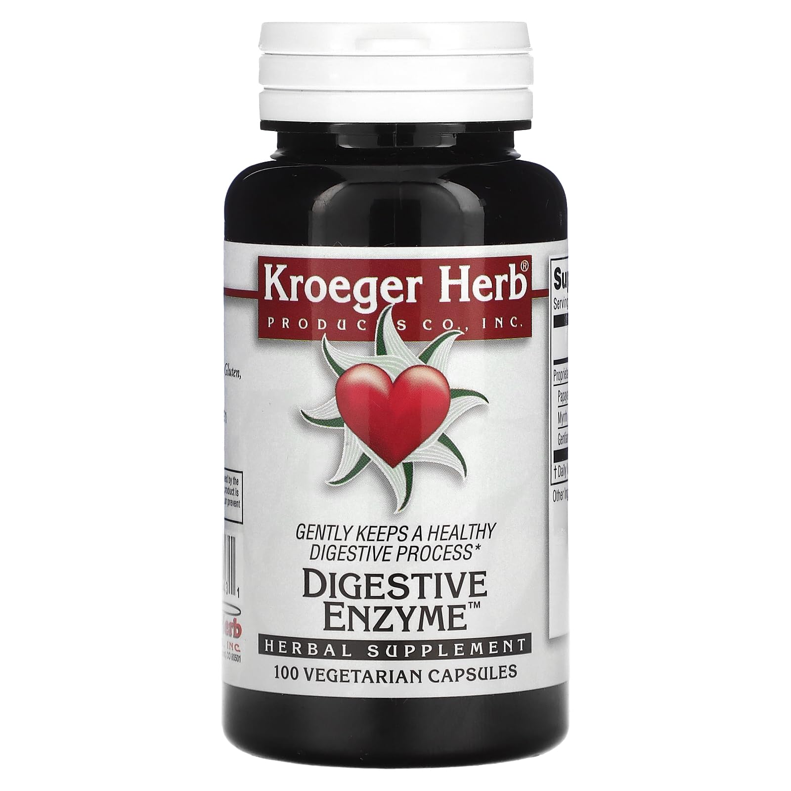 Kroeger Herb Products Digestive Enzyme Capsules 100 Count