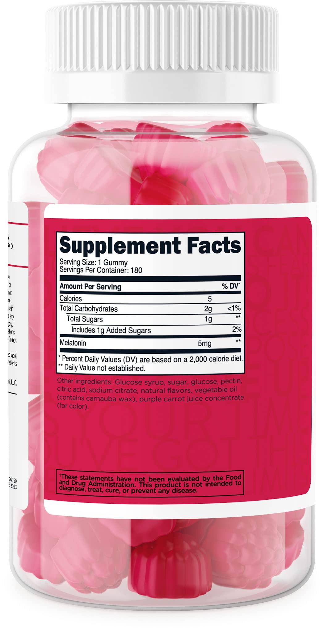 TransformHQ Melatonin (5mg) Gummies, 180 Count