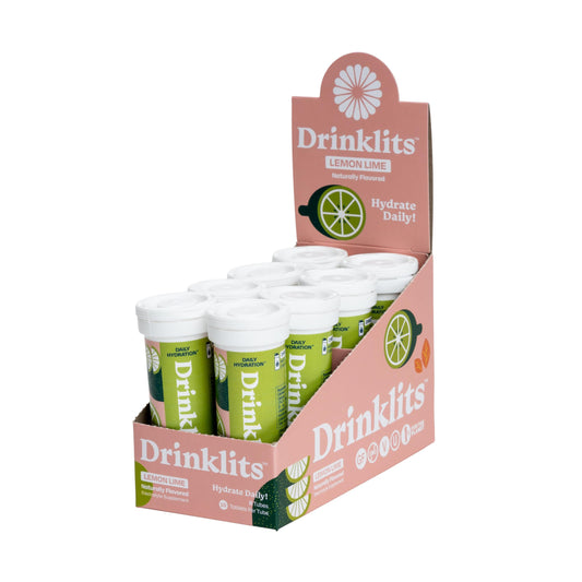 Drinklits Lemon-Lime Electrolyte Sports Drink Fizzy Hydration Tablets, 80 Tablets