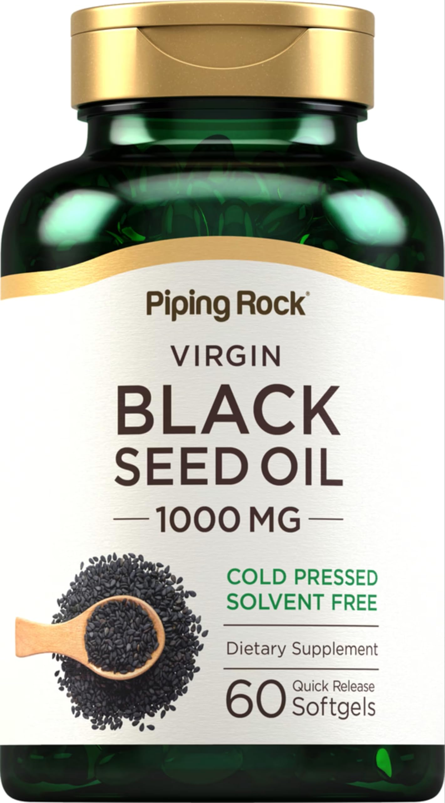 Piping Rock Black Seed Oil Softgel Capsules 60 Softgels