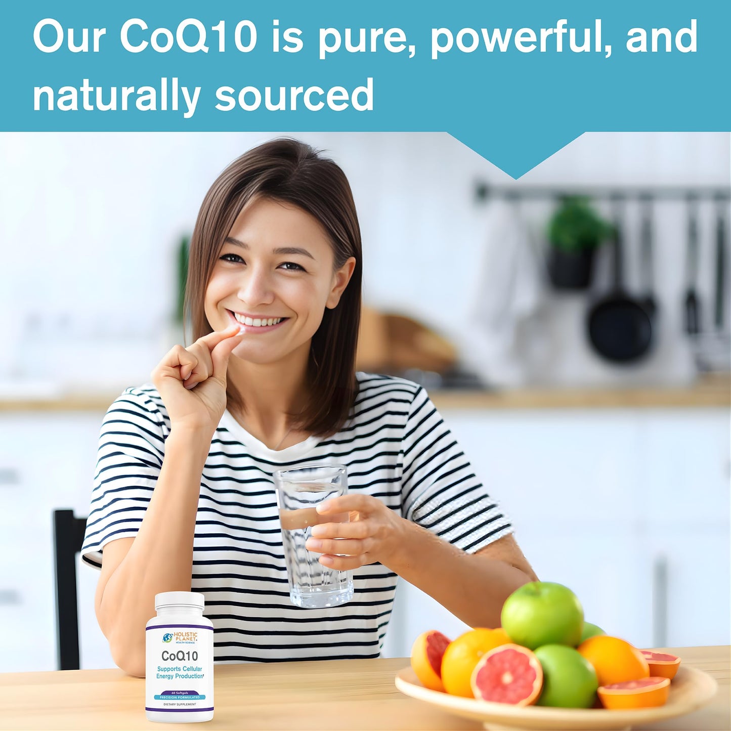 Holistic Planet CoQ10 Ubiquinone Softgel 60 Count