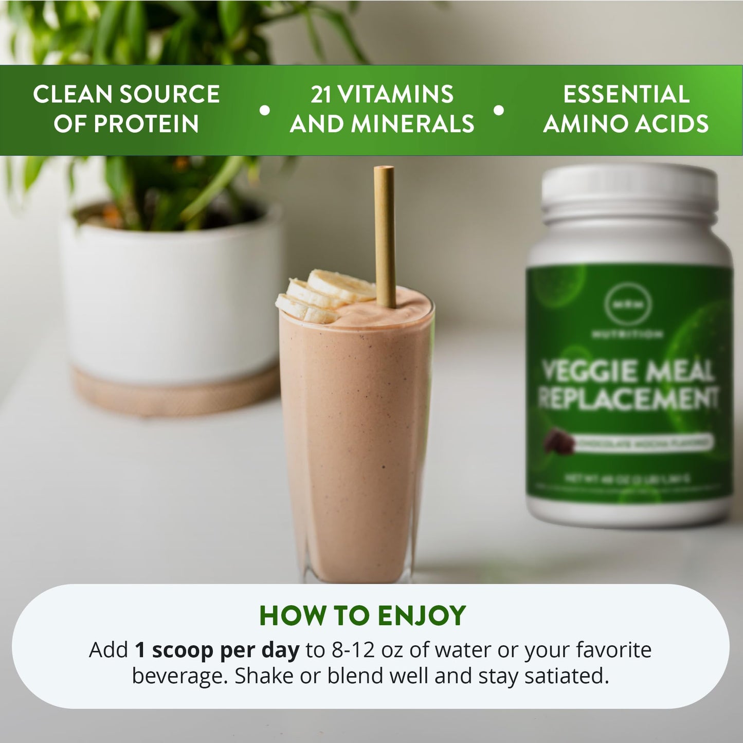MRM Veggie Meal Replacement Protein Powder, 48 Ounce