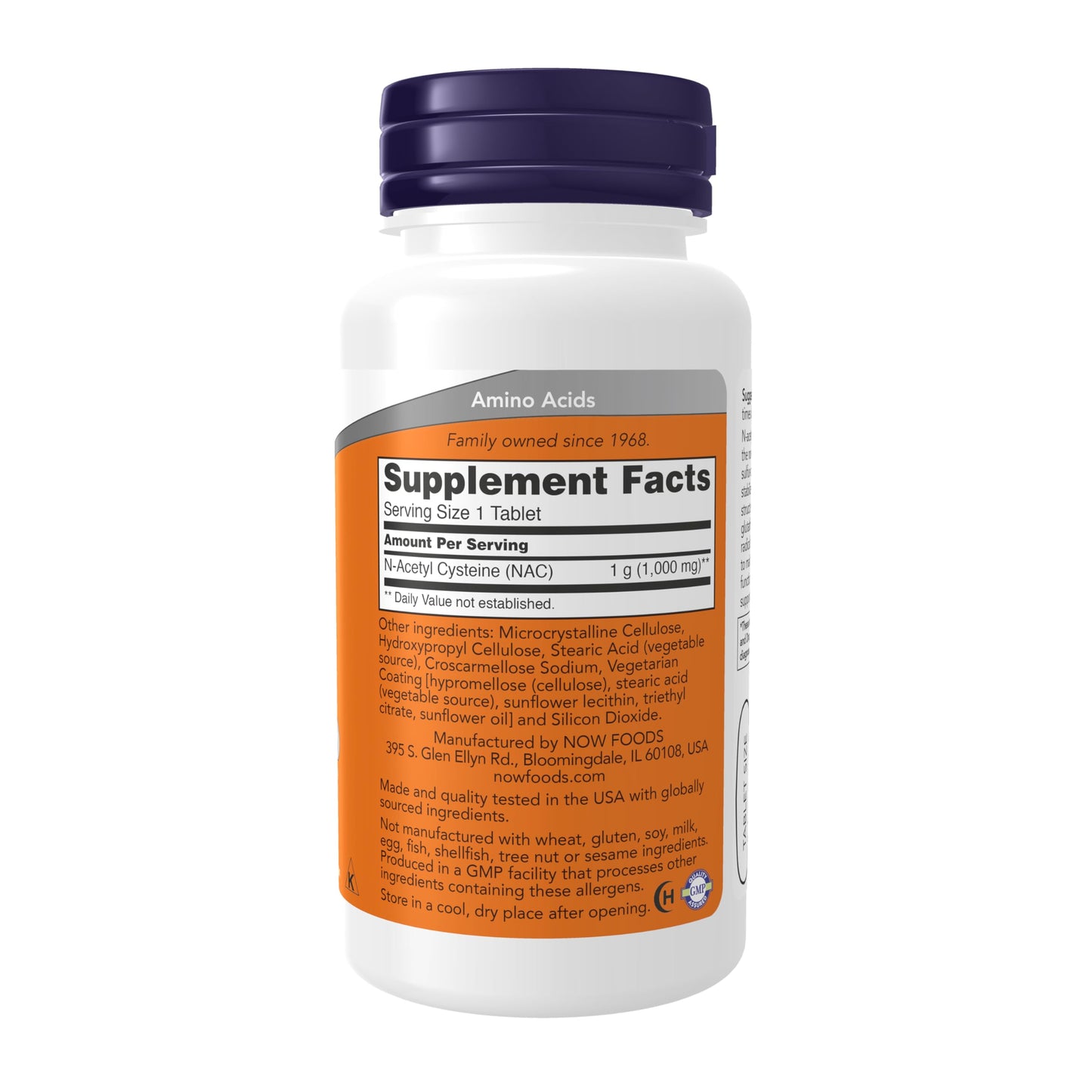NOW Foods NAC (N-Acetyl-Cysteine) 1000 mg Tablet, 60 Tablets