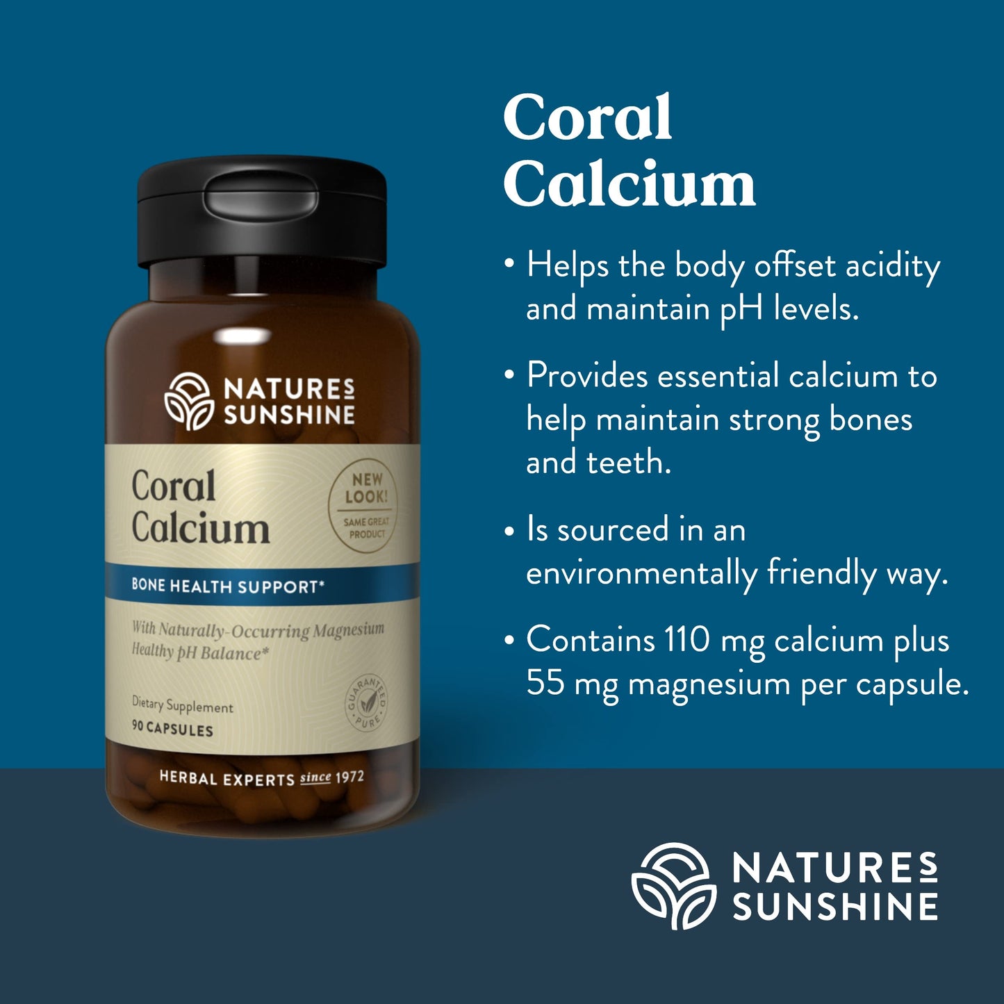 Nature's Sunshine Coral Calcium Capsules 90 Count