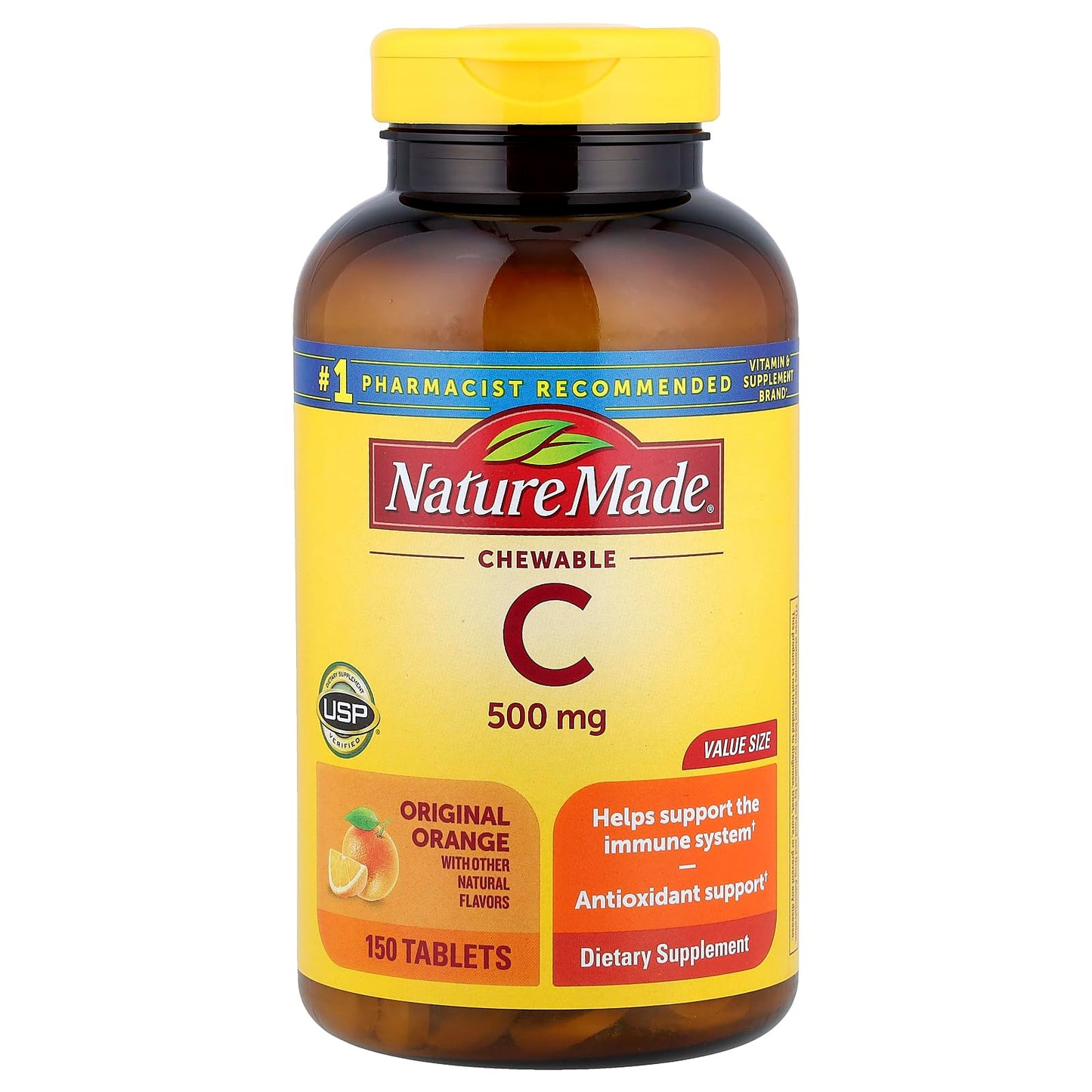 Nature Made Chewable Vitamin C 500 mg Tablets, 450 Count