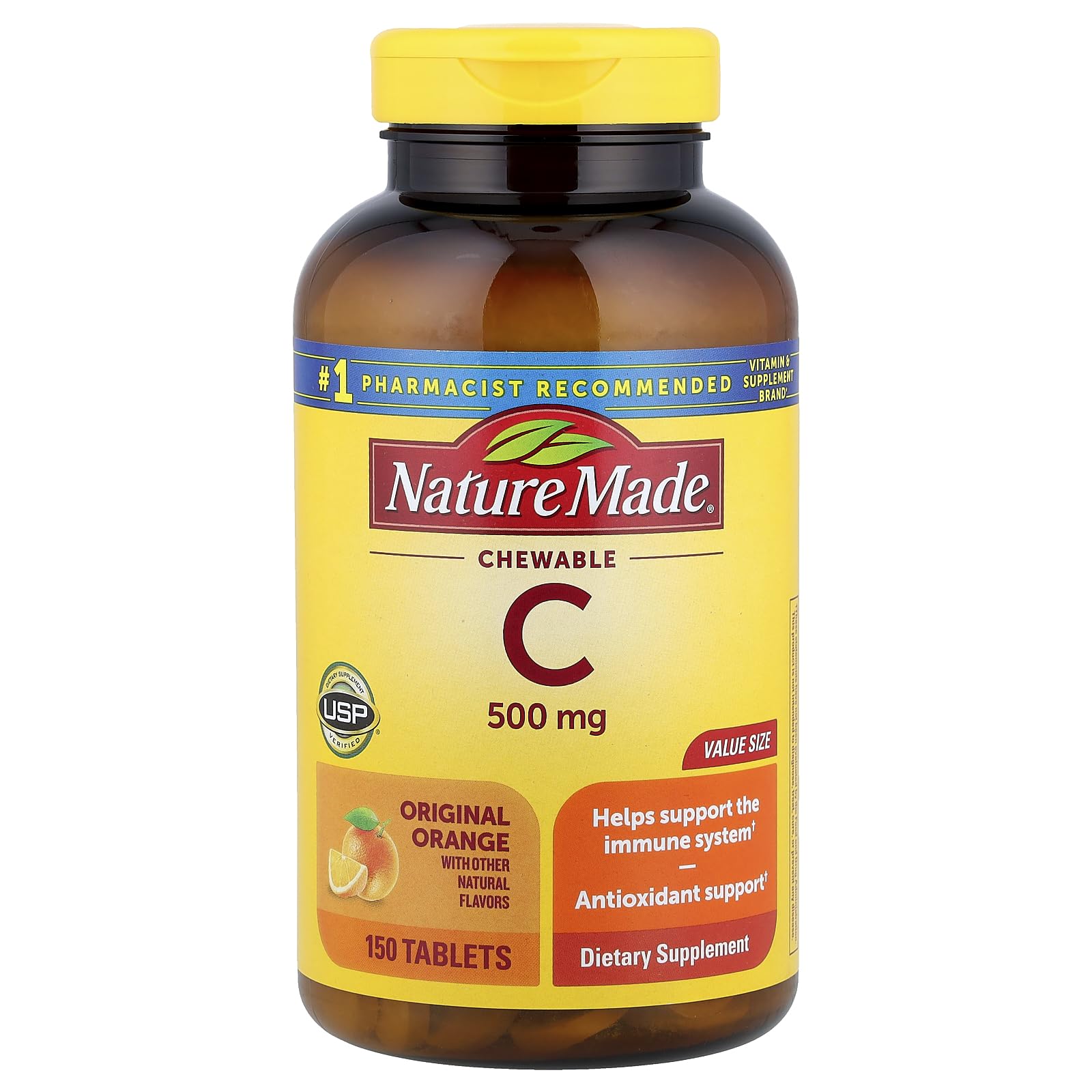 Nature Made Chewable Vitamin C 500 mg Tablets, 450 Count