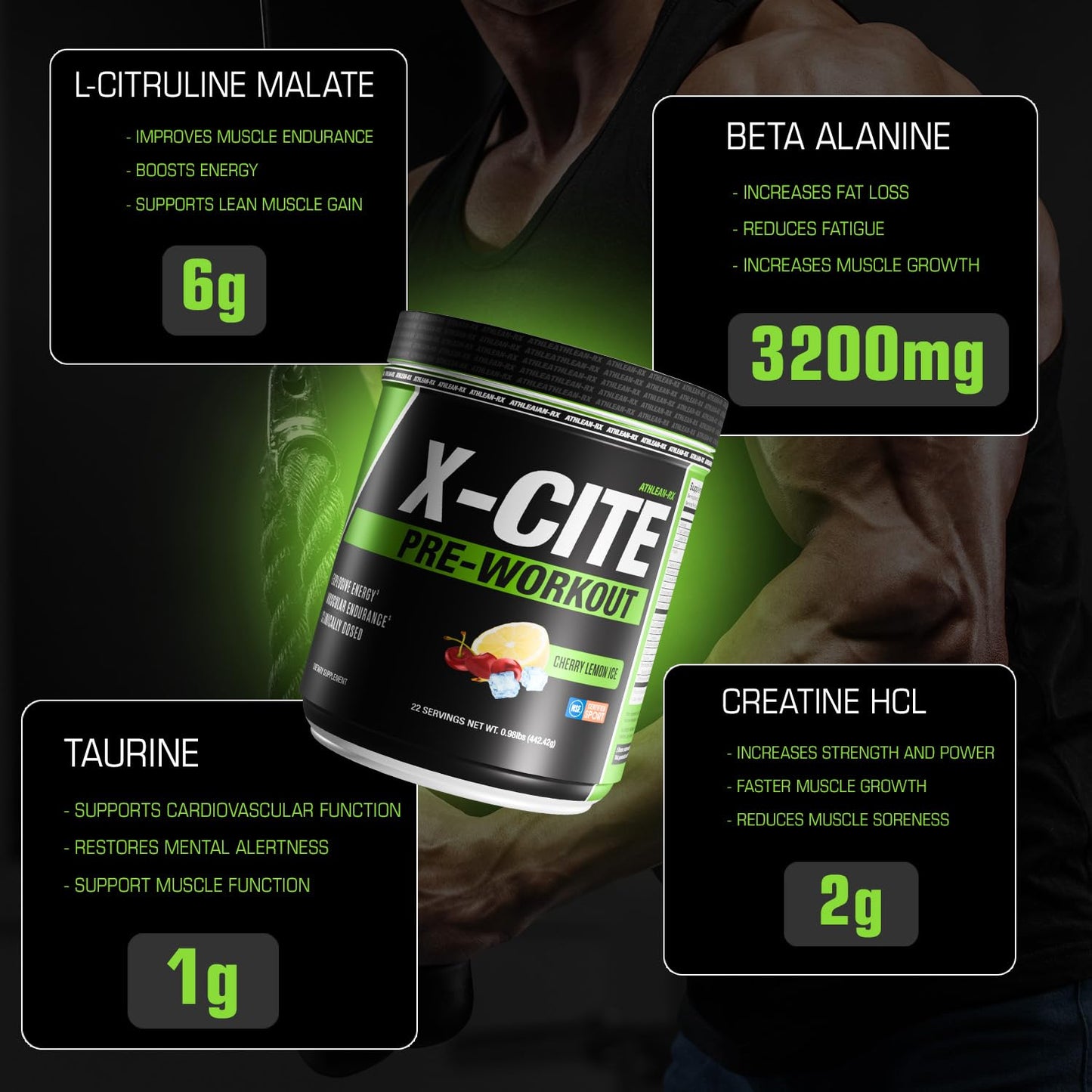 ATHLEAN-RX X-CITE Pre-Workout Powder 18.72