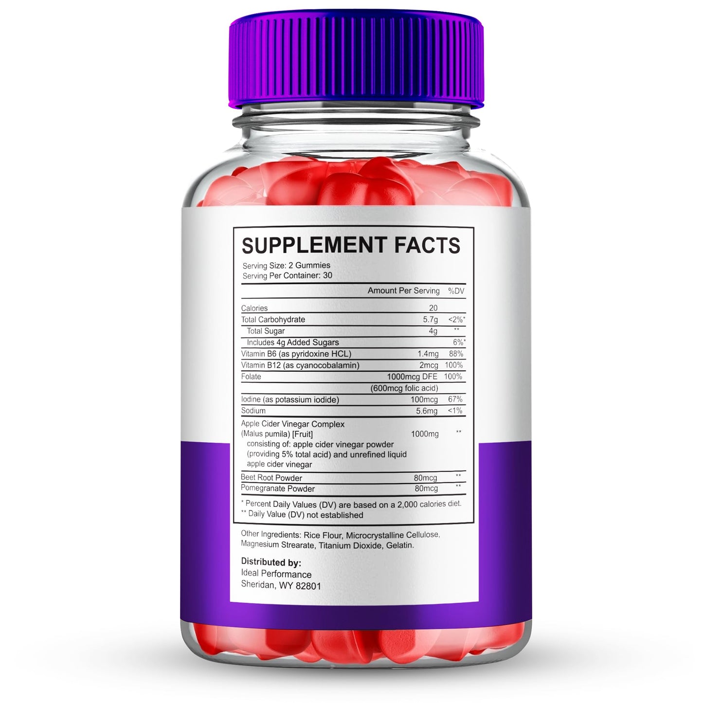 IDEAL PERFORMANCE Ultra Quick Keto ACV Gummies 180 Count