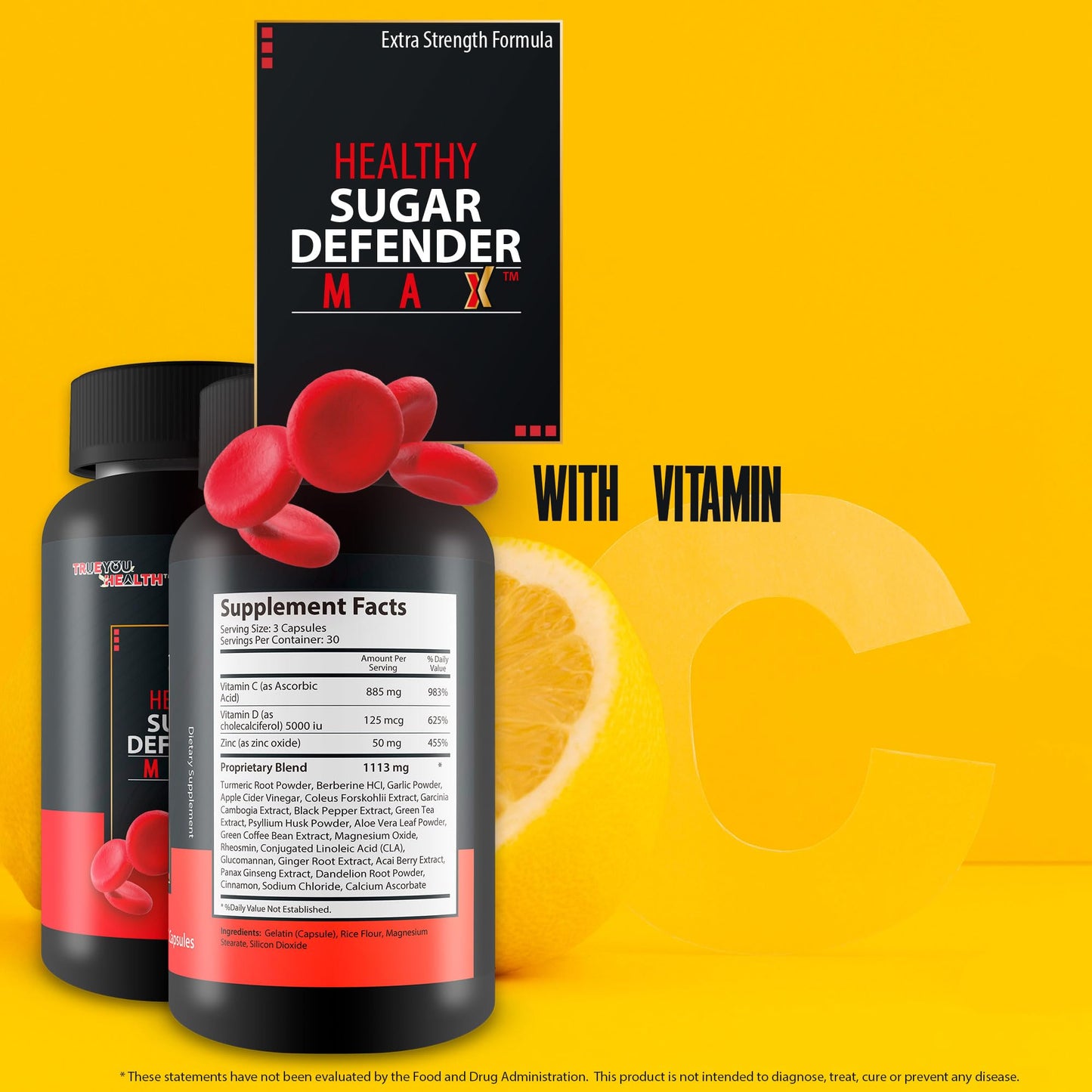 True You Health Healthy Sugar Defender Max 90 Capsules