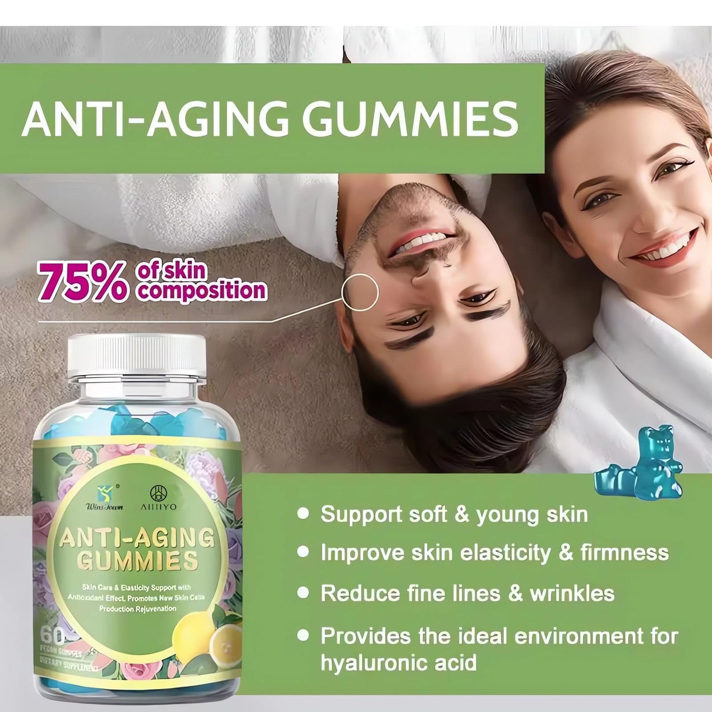 AIHIYO Anti-Aging Gummies Gummy, 60 Count