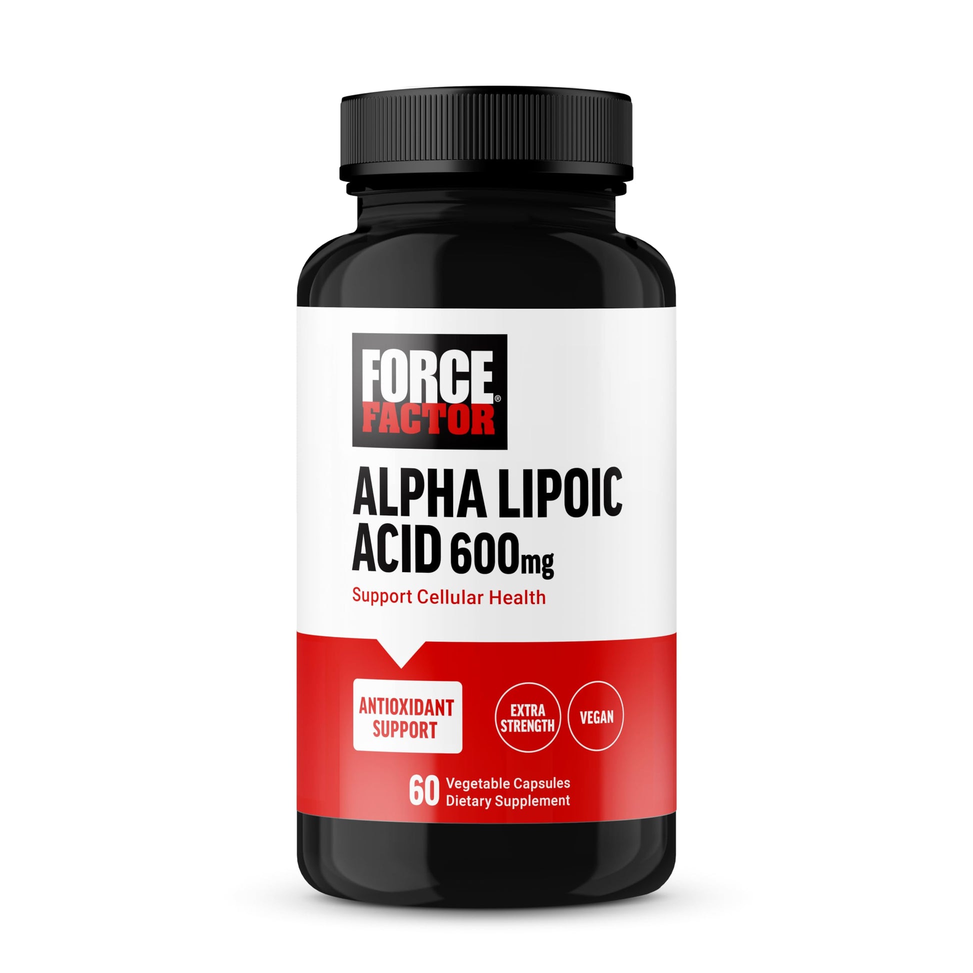 Force Factor Alpha Lipoic Acid 600mg Capsules, 60 Vegetable Capsules