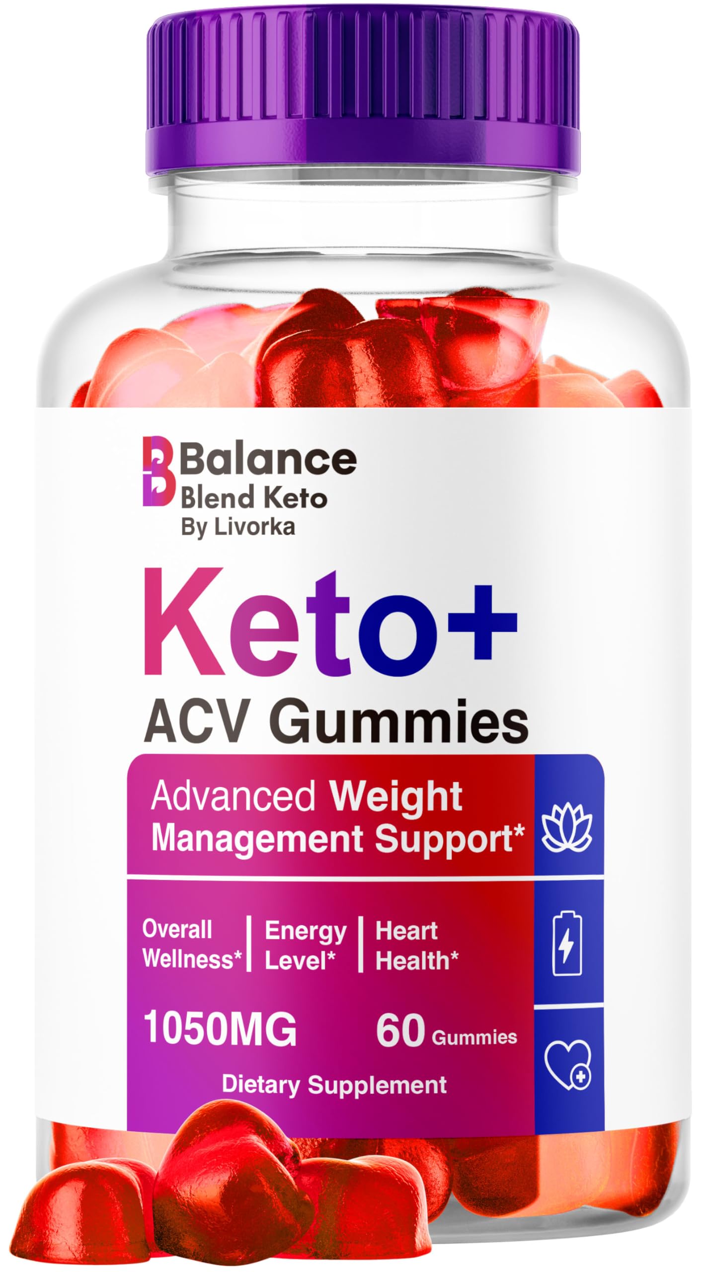 LIVORKA Balance Blend Keto ACV Gummies, 60 Gummies
