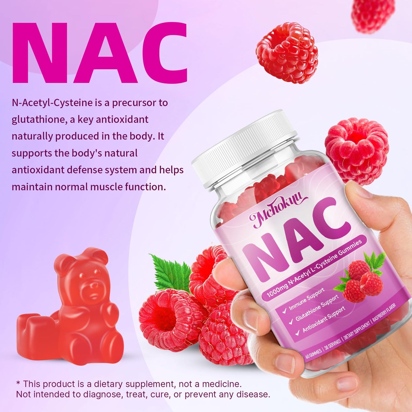 Mchokuu N-Acetyl Cysteine Gummies 60 Count