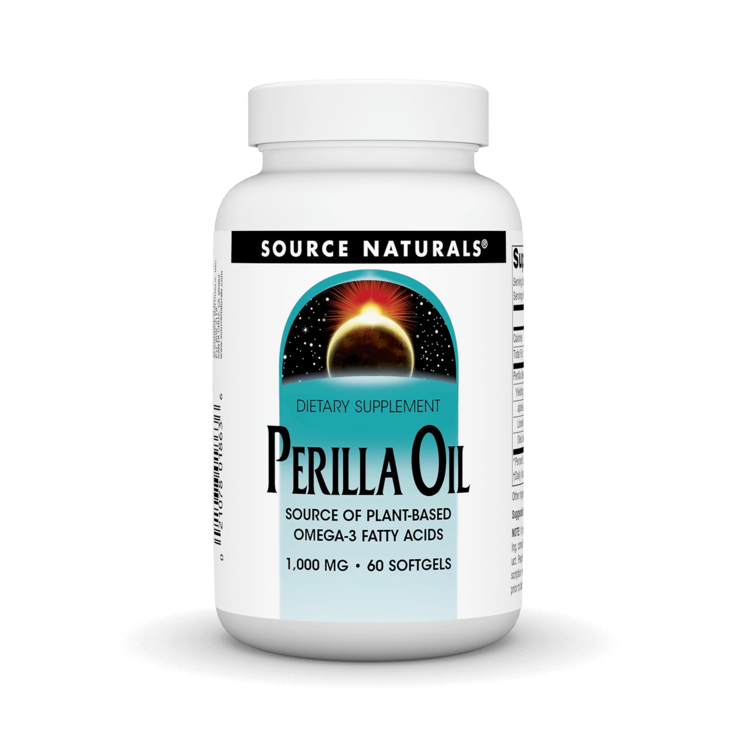 Source Naturals Perilla Oil Source of Plant-Based Omega-3 Fatty Acids, 1000 mg Softgels, 60 Count