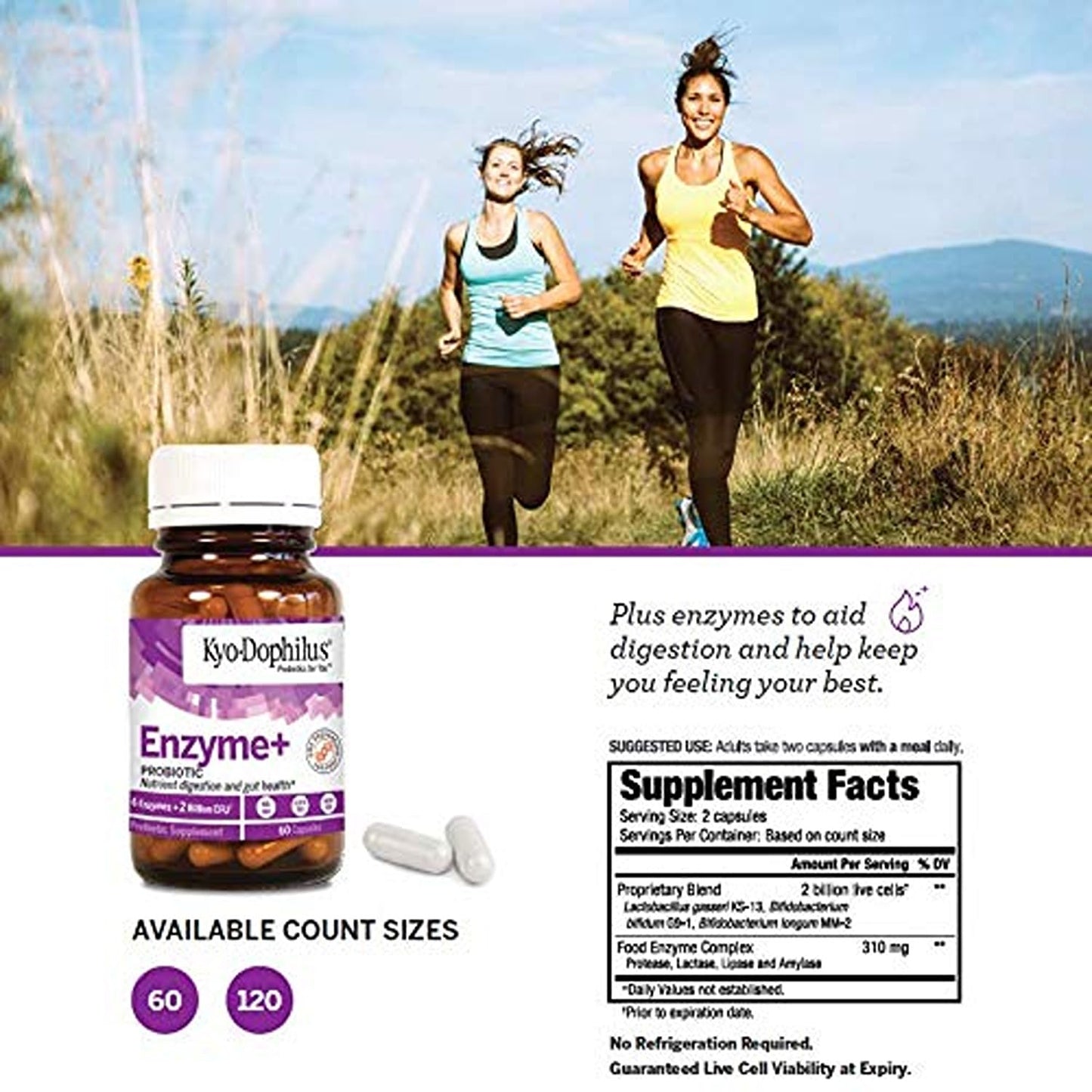 Kyolic Kyo-Dophilus Enzyme+ Probiotic, 60 Capsules