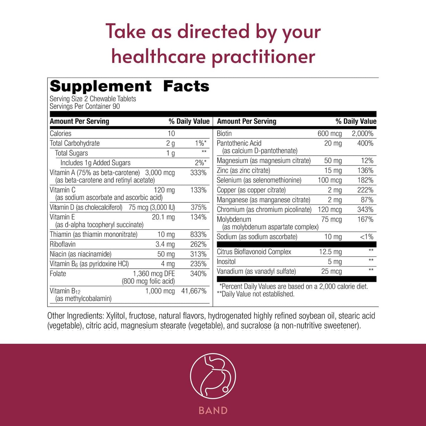 Bariatric Advantage Essential Multivitamin Without Iron Tablets, 180 Count