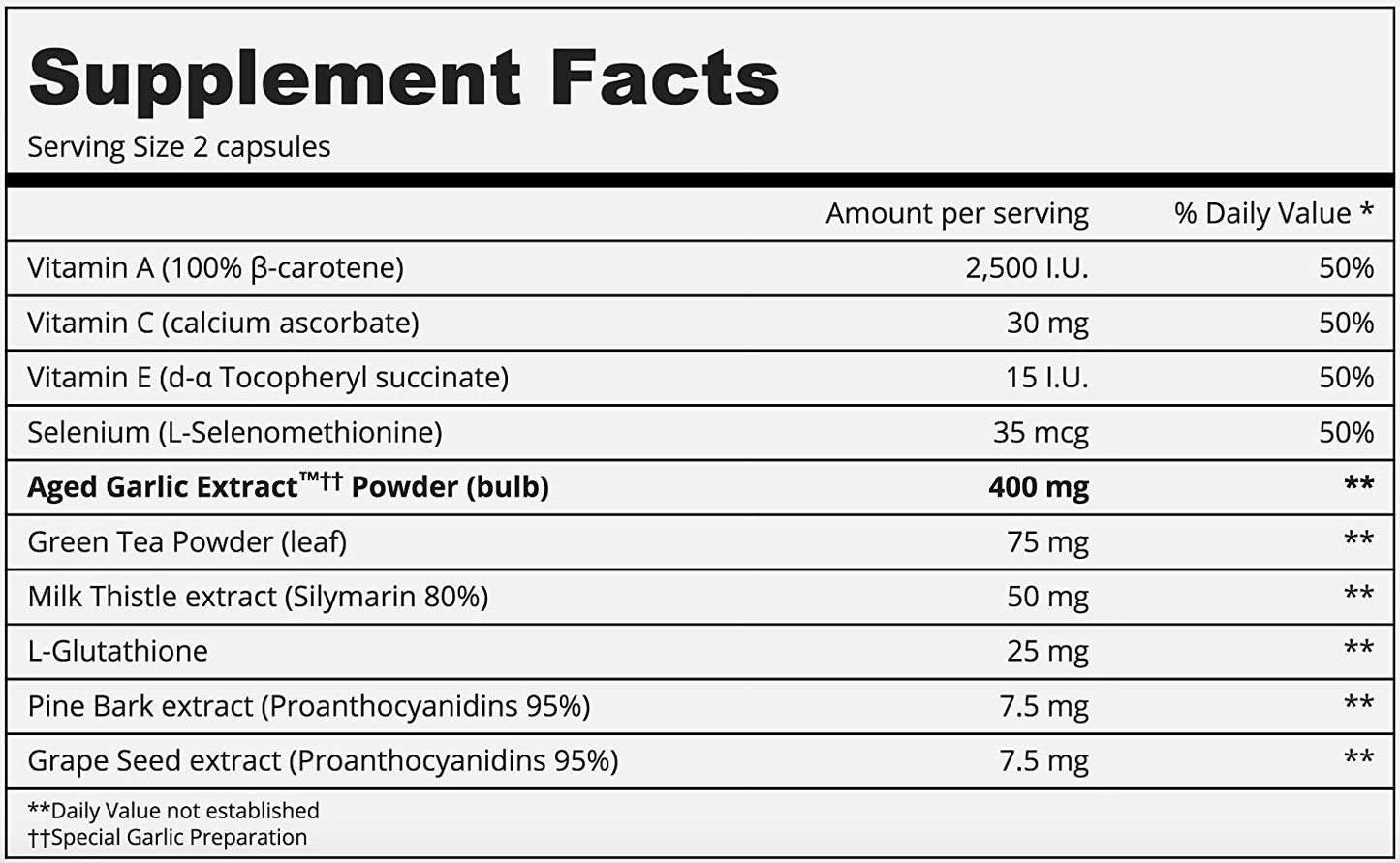 Kyolic Aged Garlic Extract Formula 105 Detox and Anti-Aging Capsules, 1 Capsule