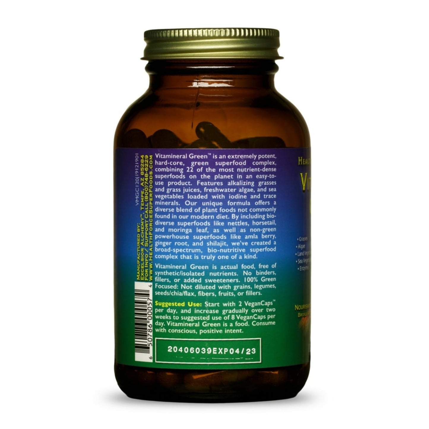 HEALTHFORCE SUPERFOODS Vitamineral Green Powder 120 Count