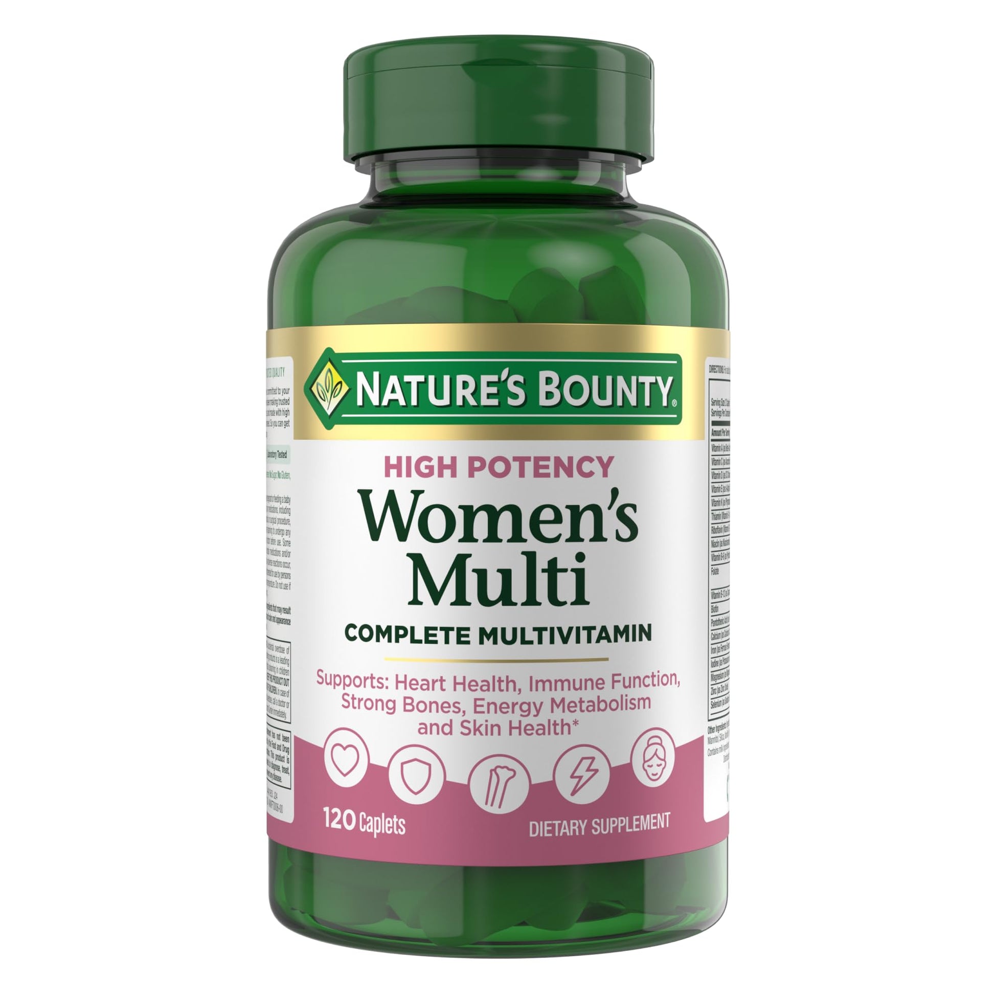 Nature's Bounty High Potency Women's Complete Multivitamin with Vitamin C Caplets 120