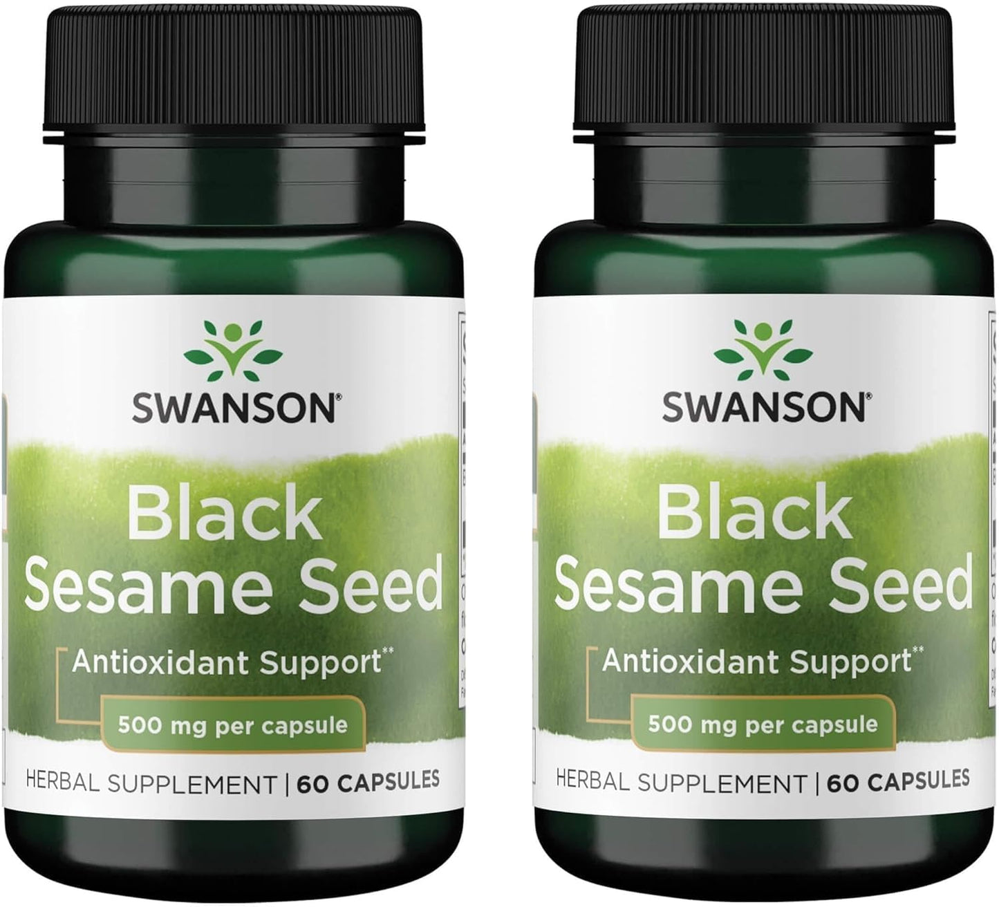 Swanson Full Spectrum Black Sesame Seed 500 mg Capsules 120