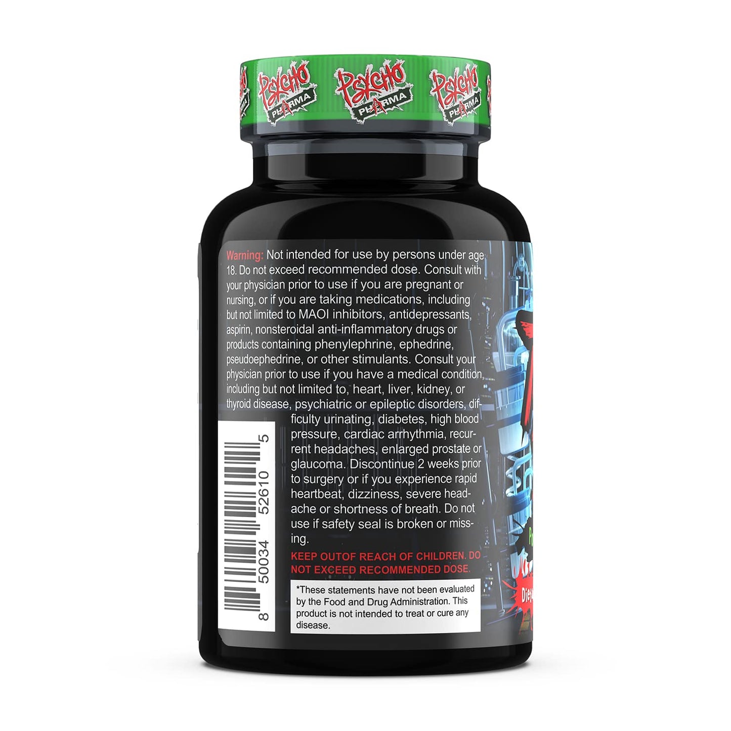 Psycho Pharma Thunderstruck Lean Muscle Mass Supplement Capsule 1 Count