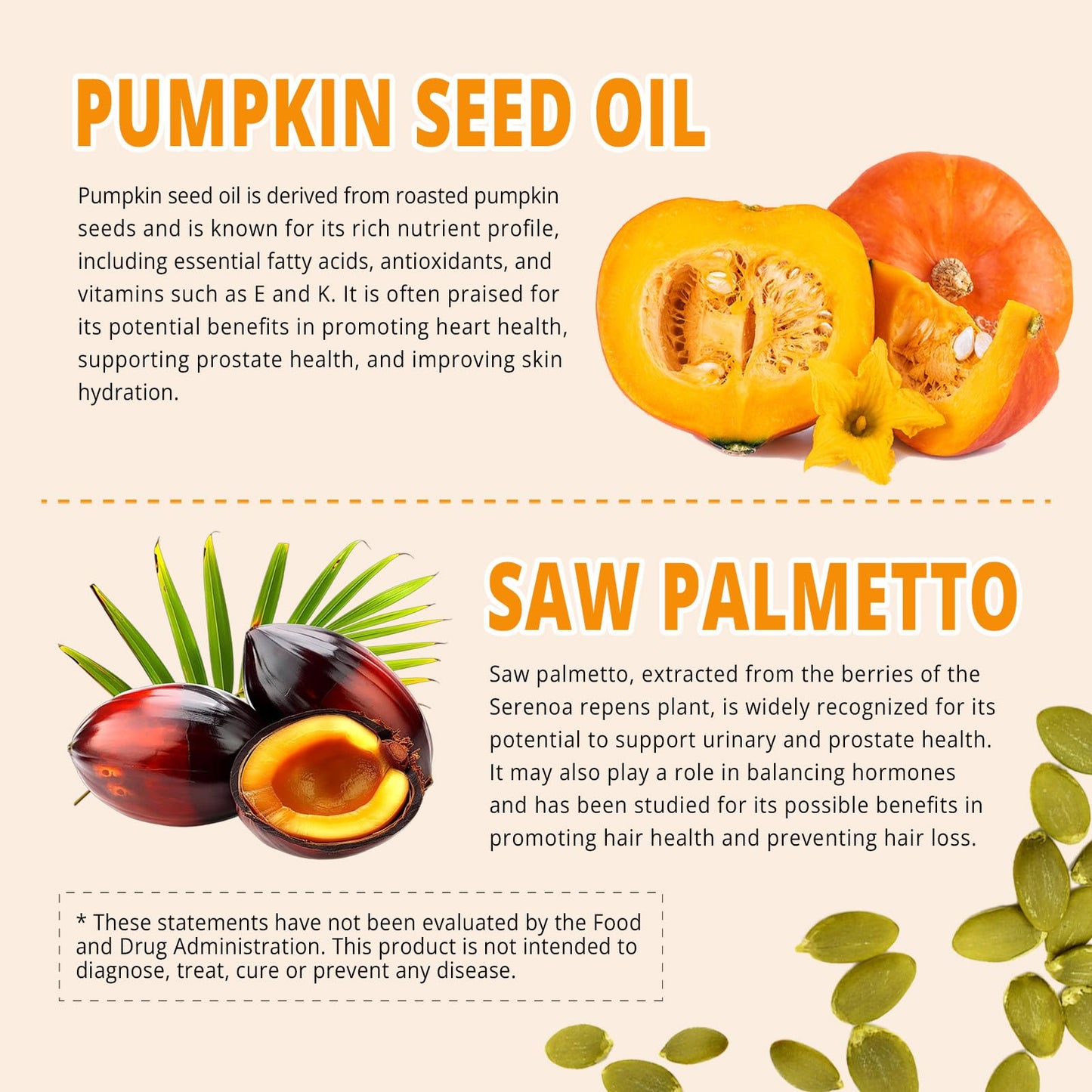 Nature Aurora Pumpkin Seed Oil with Saw Palmetto Softgel, 1 Count