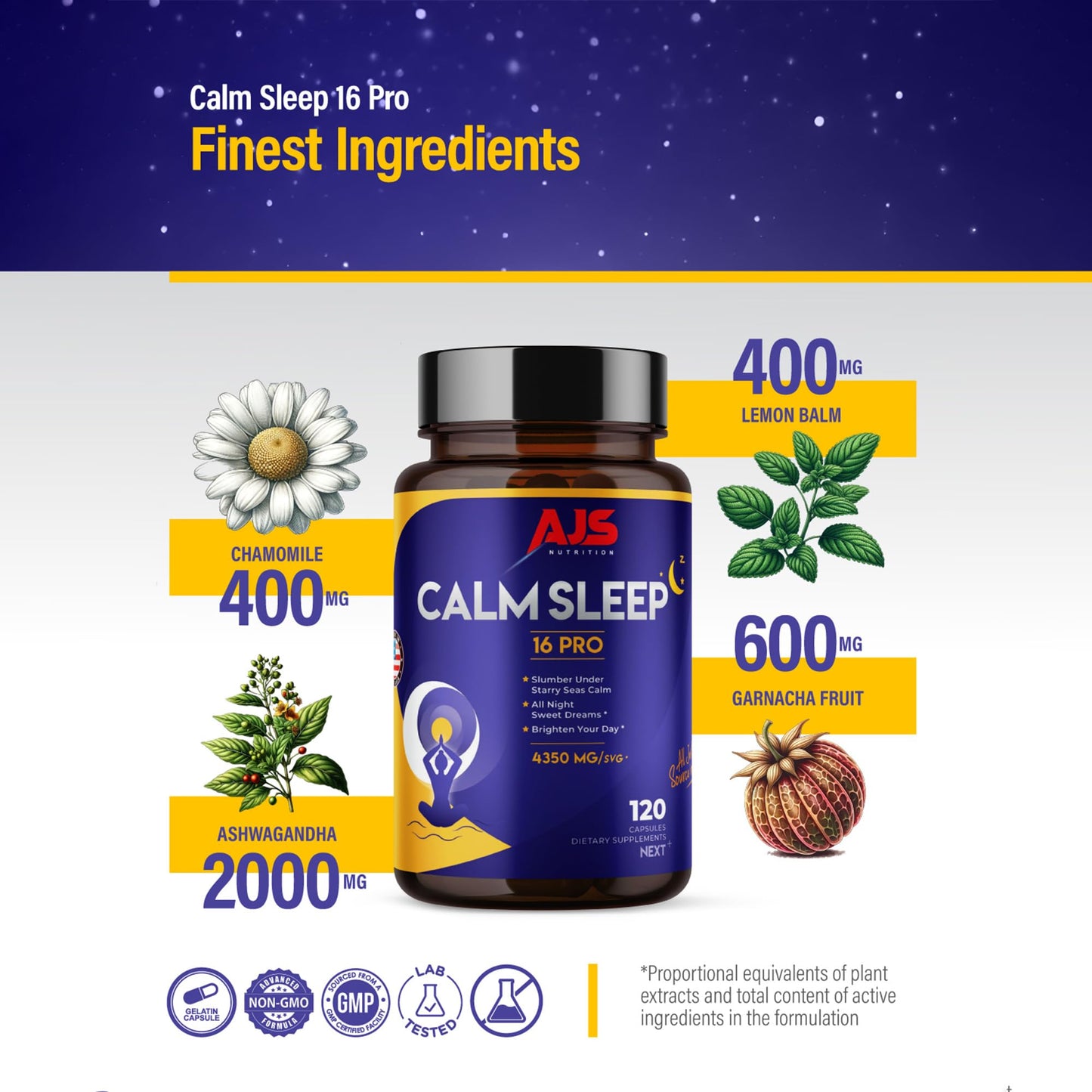 AJS Nutrition CalmSleep Pro 120 Capsules