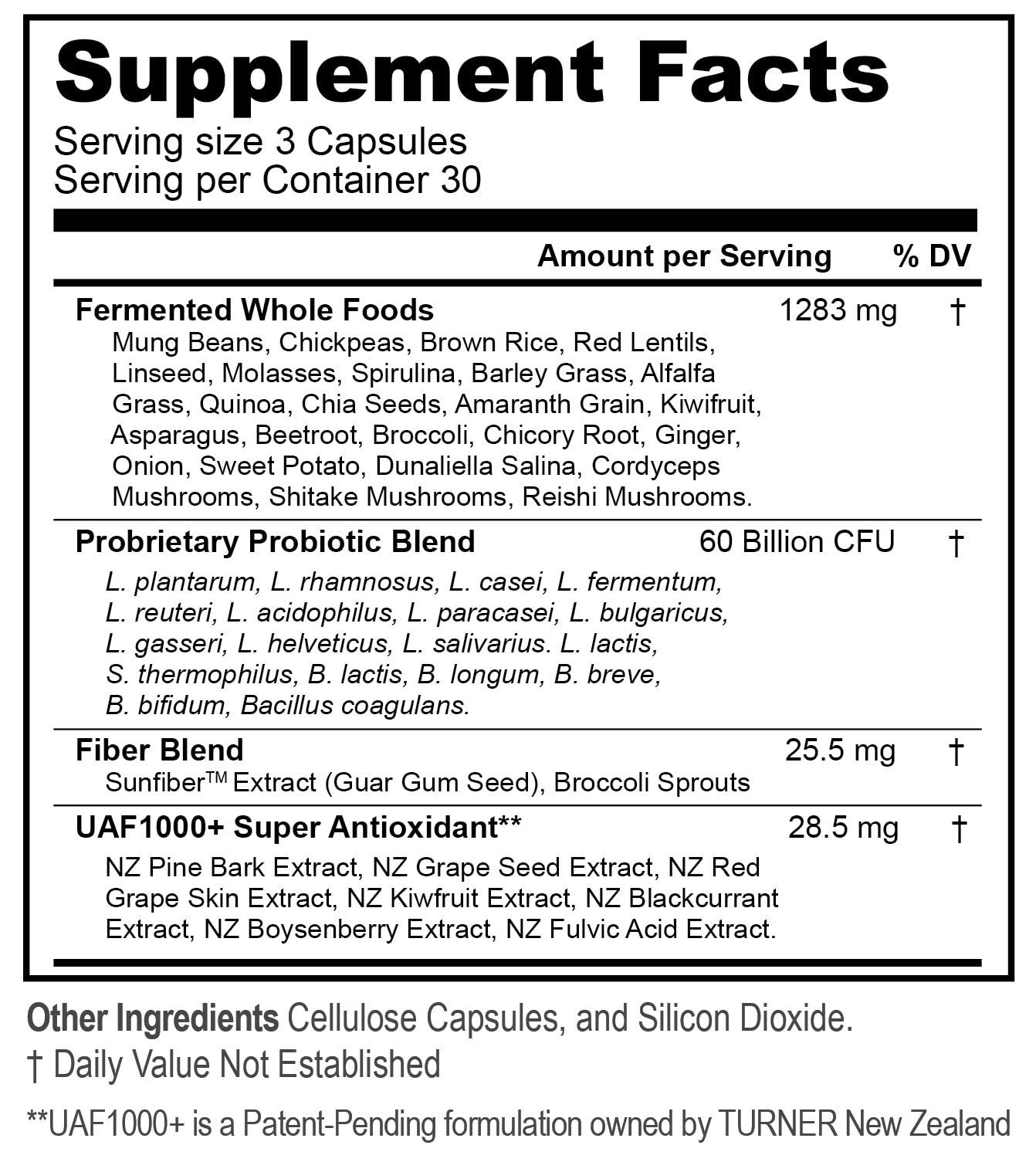TURNER Probiotics Supplement Softgels, 180 Count
