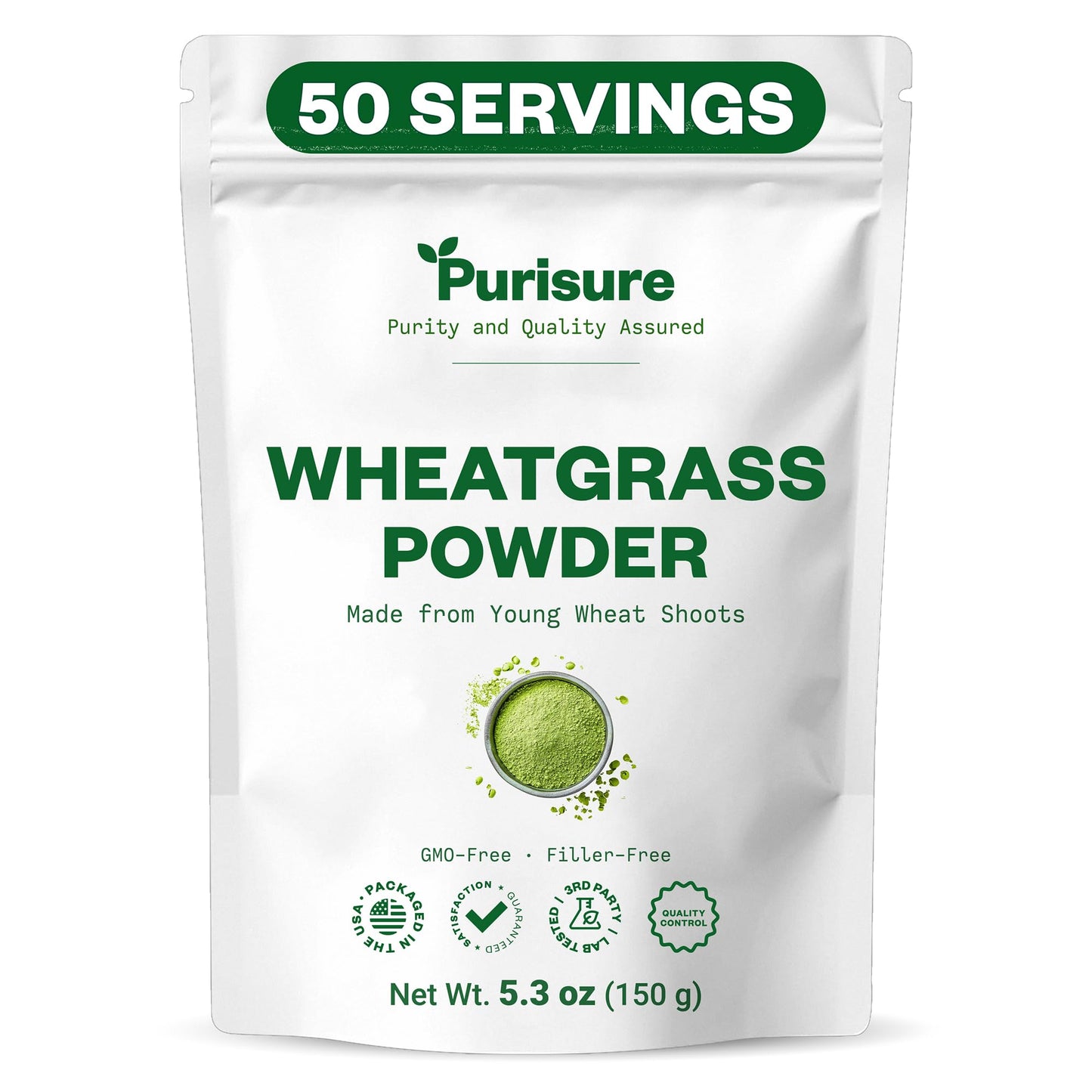 Purisure Wheatgrass Powder 5.3 Ounce
