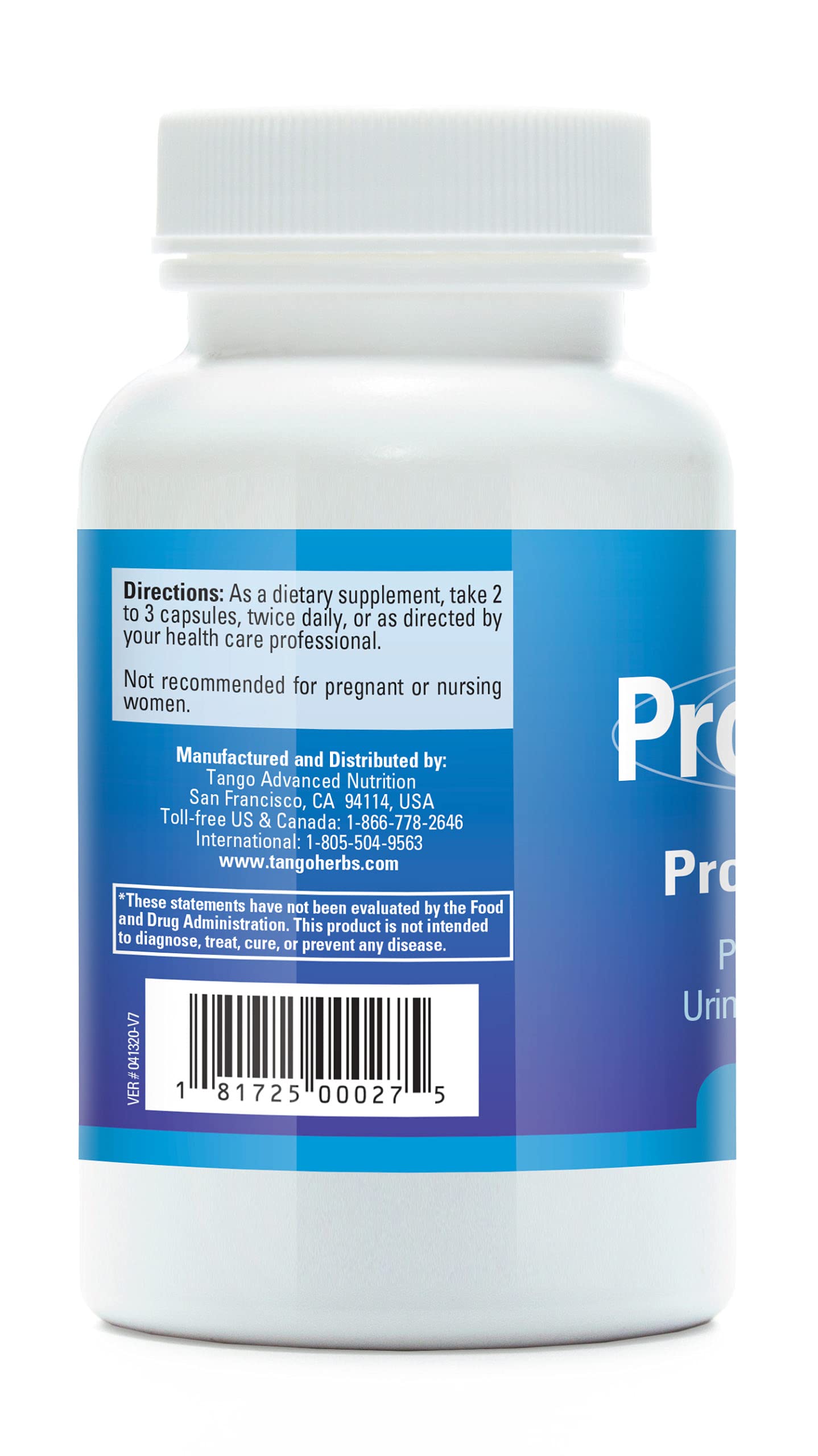 Tango ProstaPhase Natural Herbal Prostate Support Supplement for Prostate and Urinary Tract Health, Capsules, 120 Count