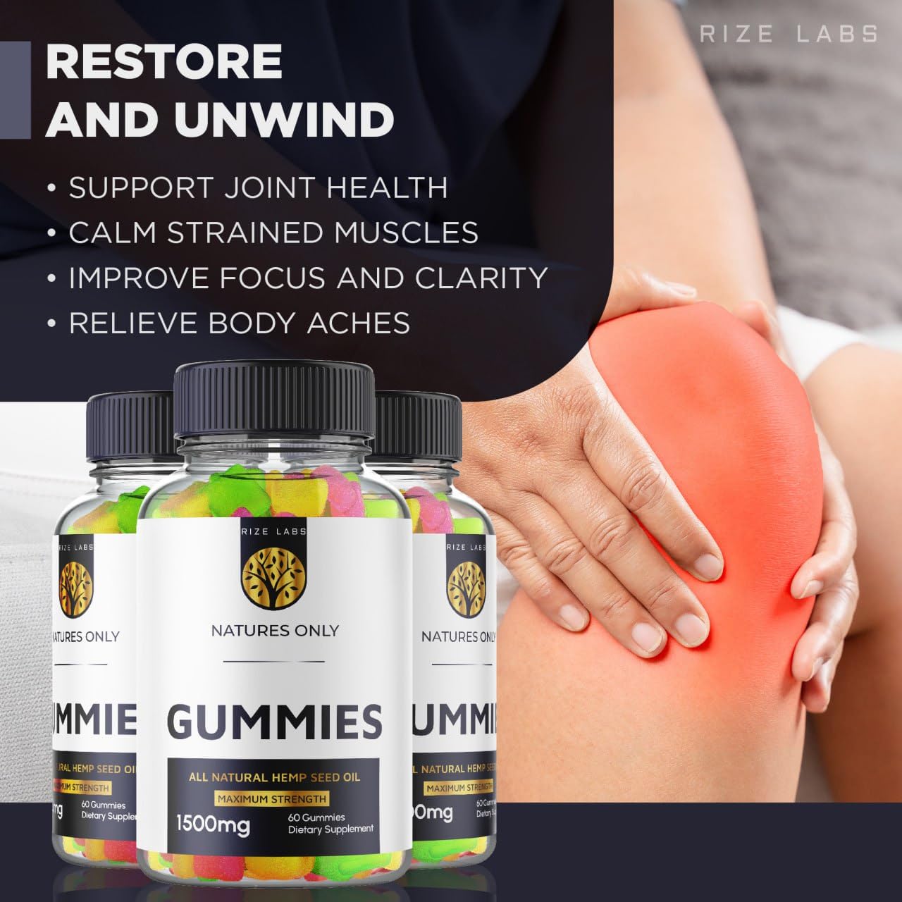 Rize Labs Natures Only Gummies 120 Gummies