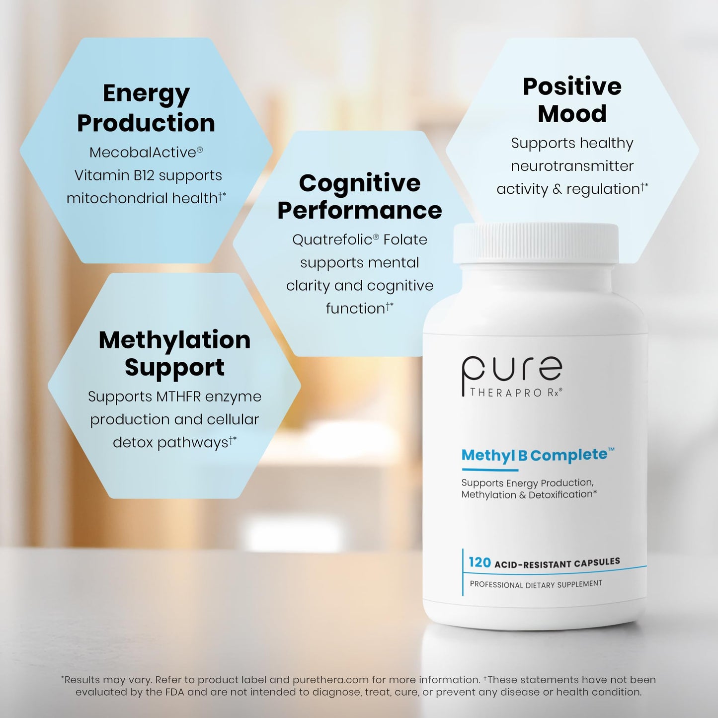 Pure Therapro Rx Methyl B Complete Vitamin B Complex Capsules 120