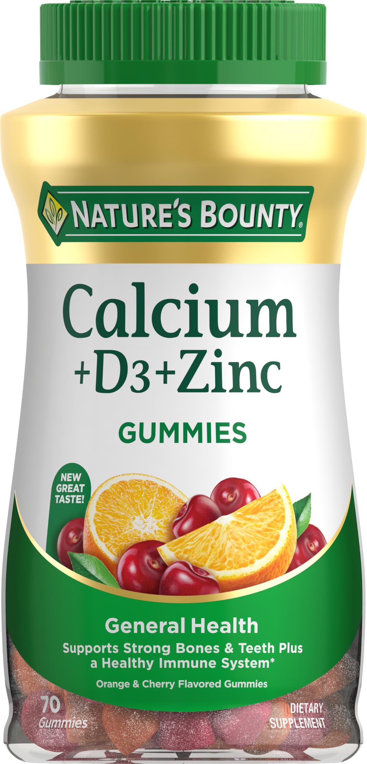 Nature's Bounty Calcium & Vitamin D Gummies, 70 Count
