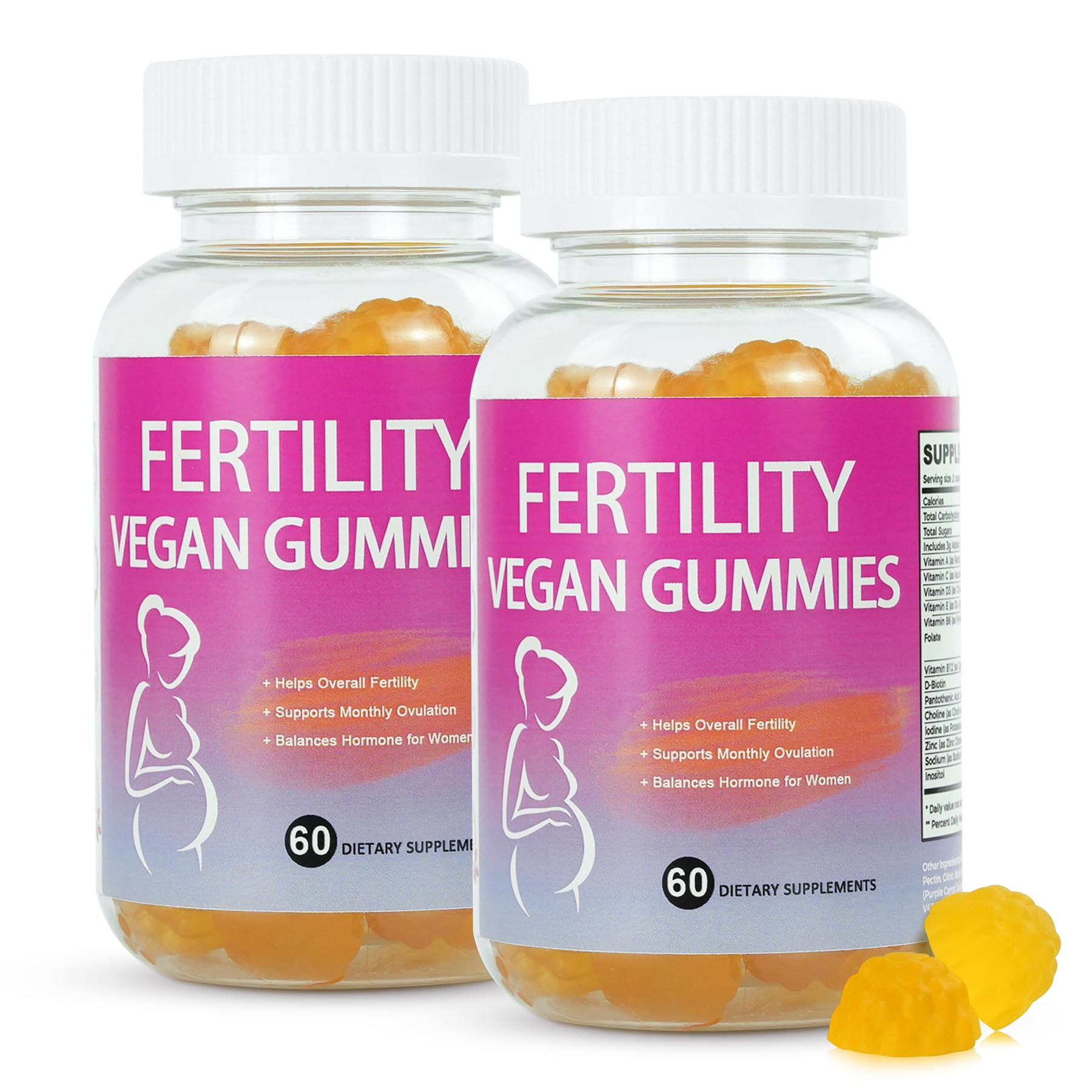 Aromlife Fertility Gummies for Women Ovulation & Period Cycle with Myo-Inositol & Inositol, Folate, 60 Count