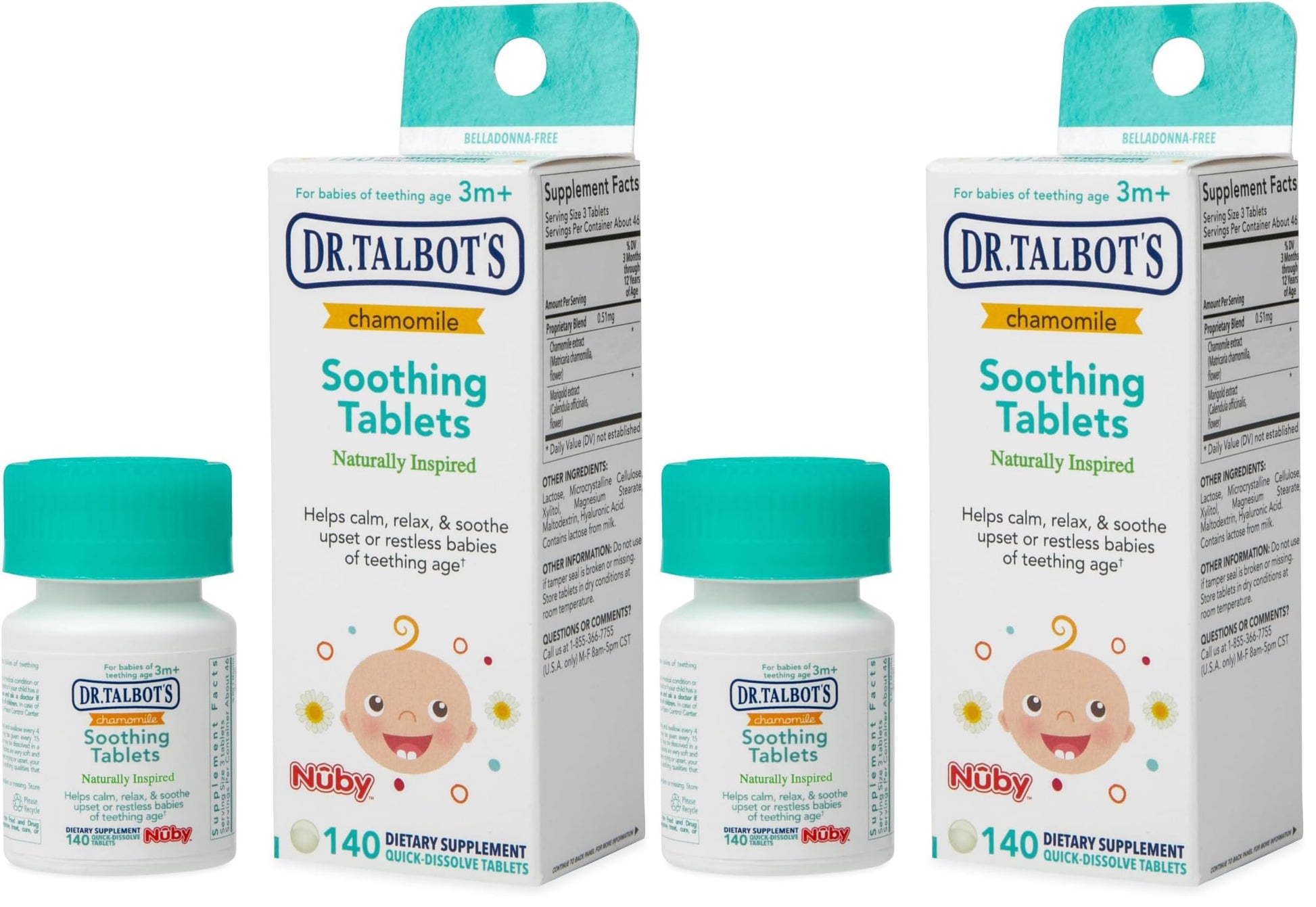 Dr. Talbot's Chamomile Soothing Tablets, Quick Dissolve, 280 Tablets