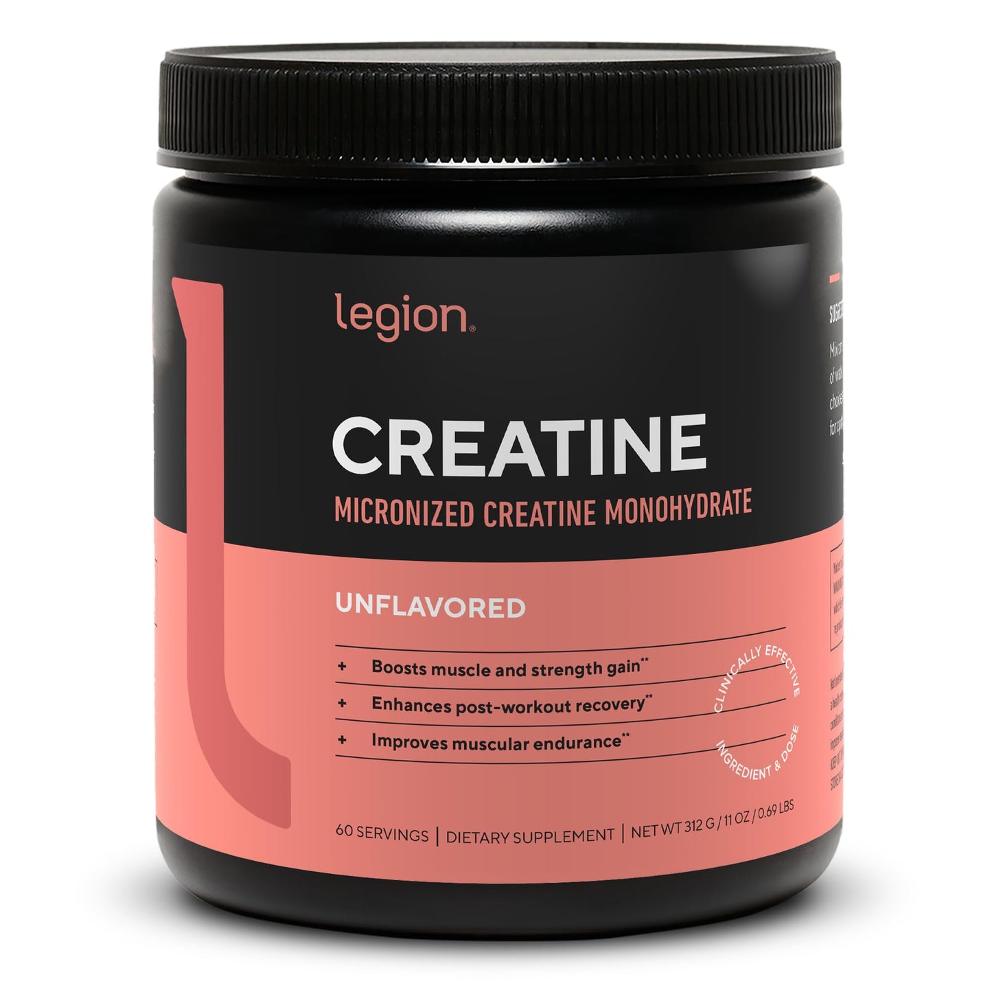 LEGION Micronized Creatine Monohydrate Supplement Powder 11