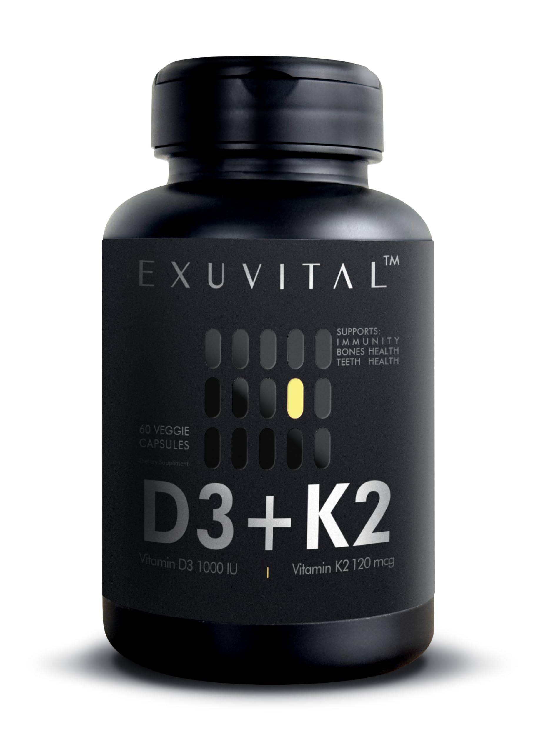 EXUVITAL D3 & K2 Vitamin Supplement Capsule, 60 Capsules