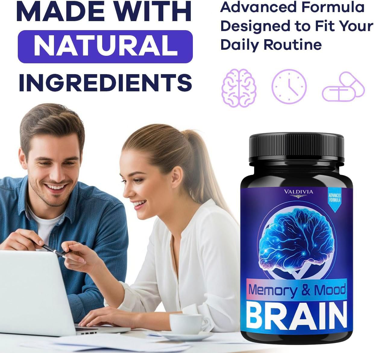 Valdivia Memory Mood and Brain Capsules, 60 Capsules