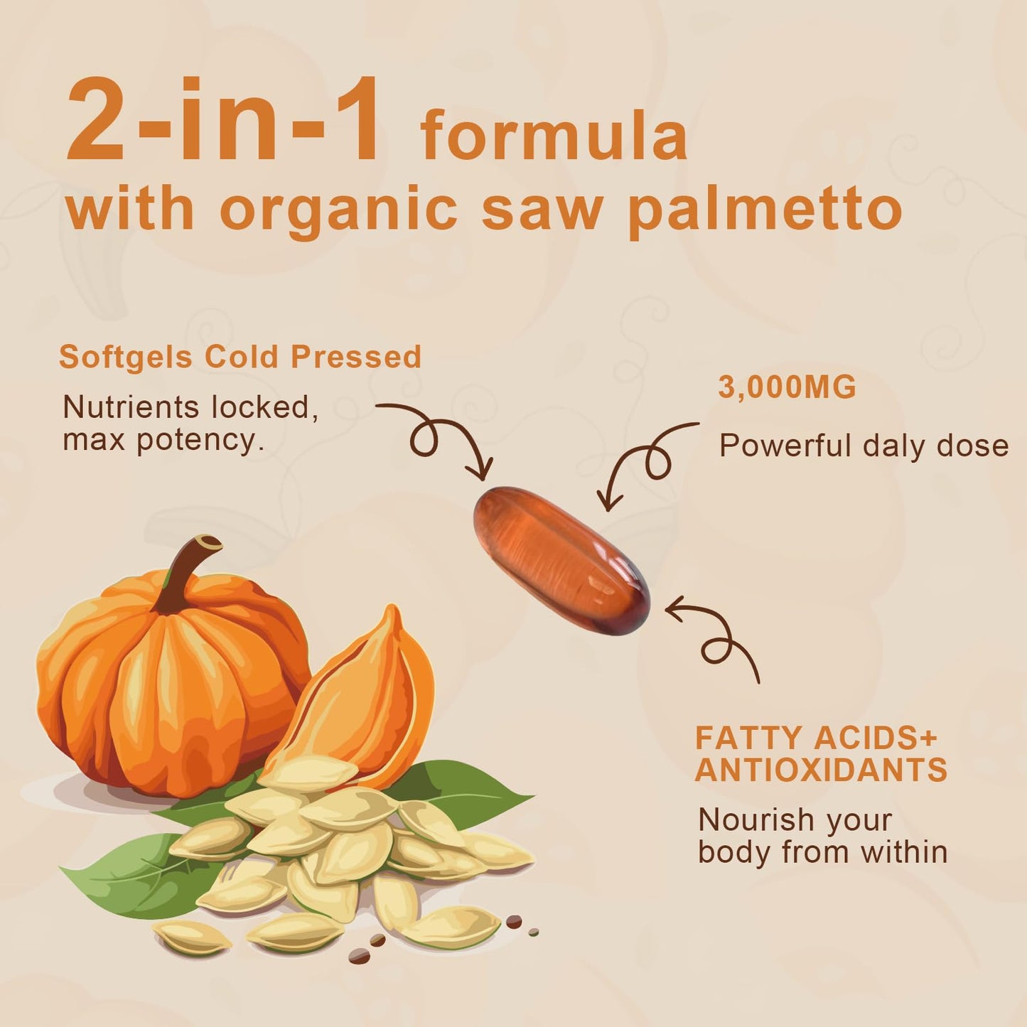 Glispa Pumpkin Seed Oil Gummy 180 Count