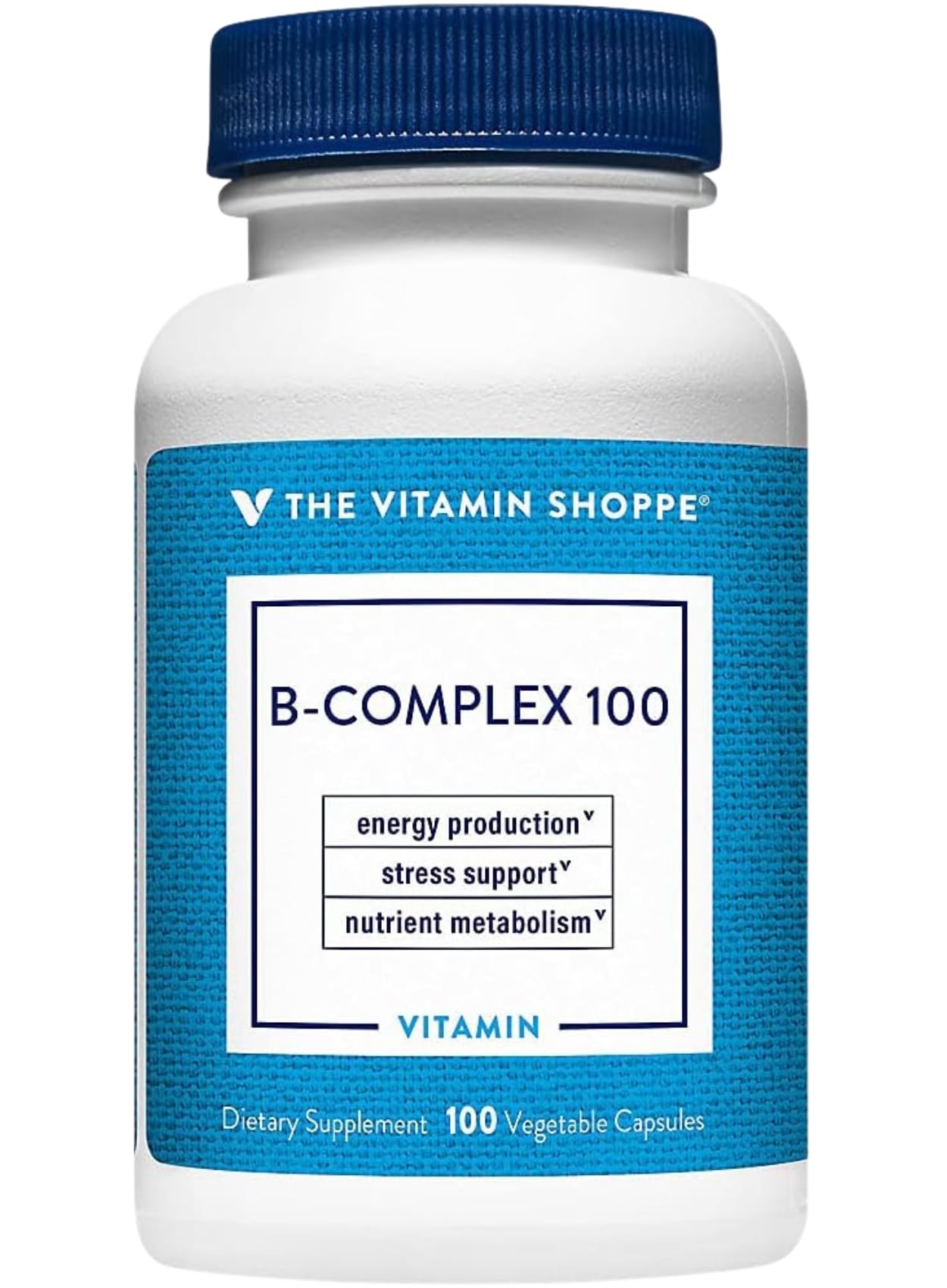 The Vitamin Shoppe B-Complex 100 - Complete B Vitamin Formula Vegetarian Capsules 1 Count