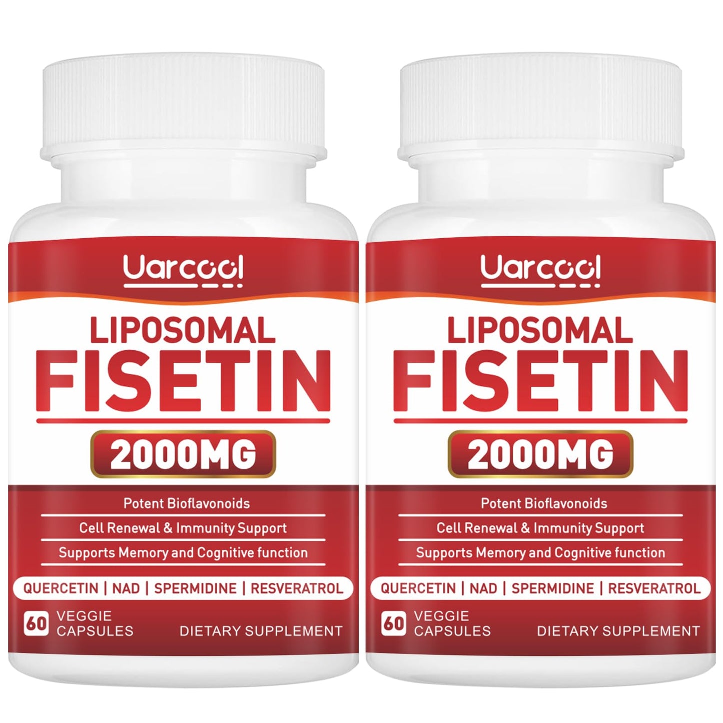 Uarcool Fisetin Supplement 2000mg Capsule, 120 Capsules