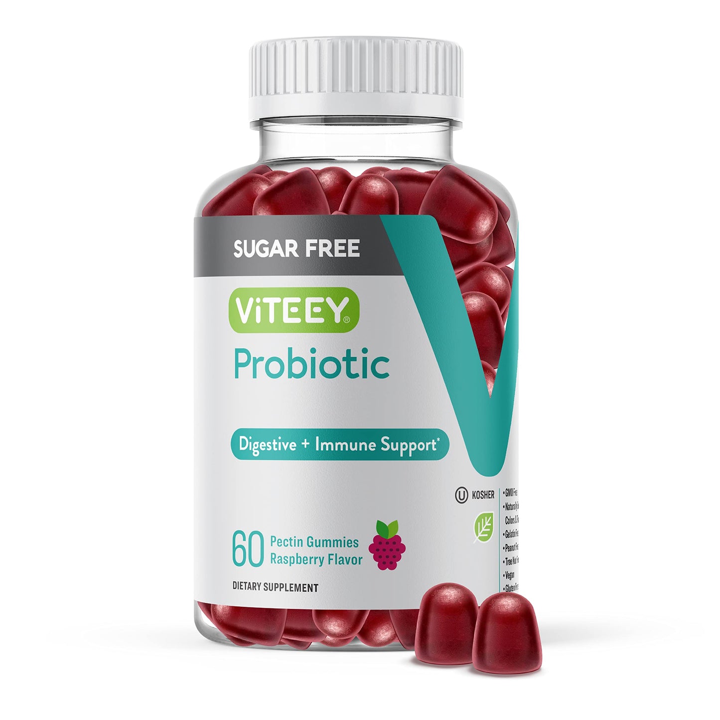 Viteey Probiotic Gummies for Women, Men & Teens Gummy 60 Count