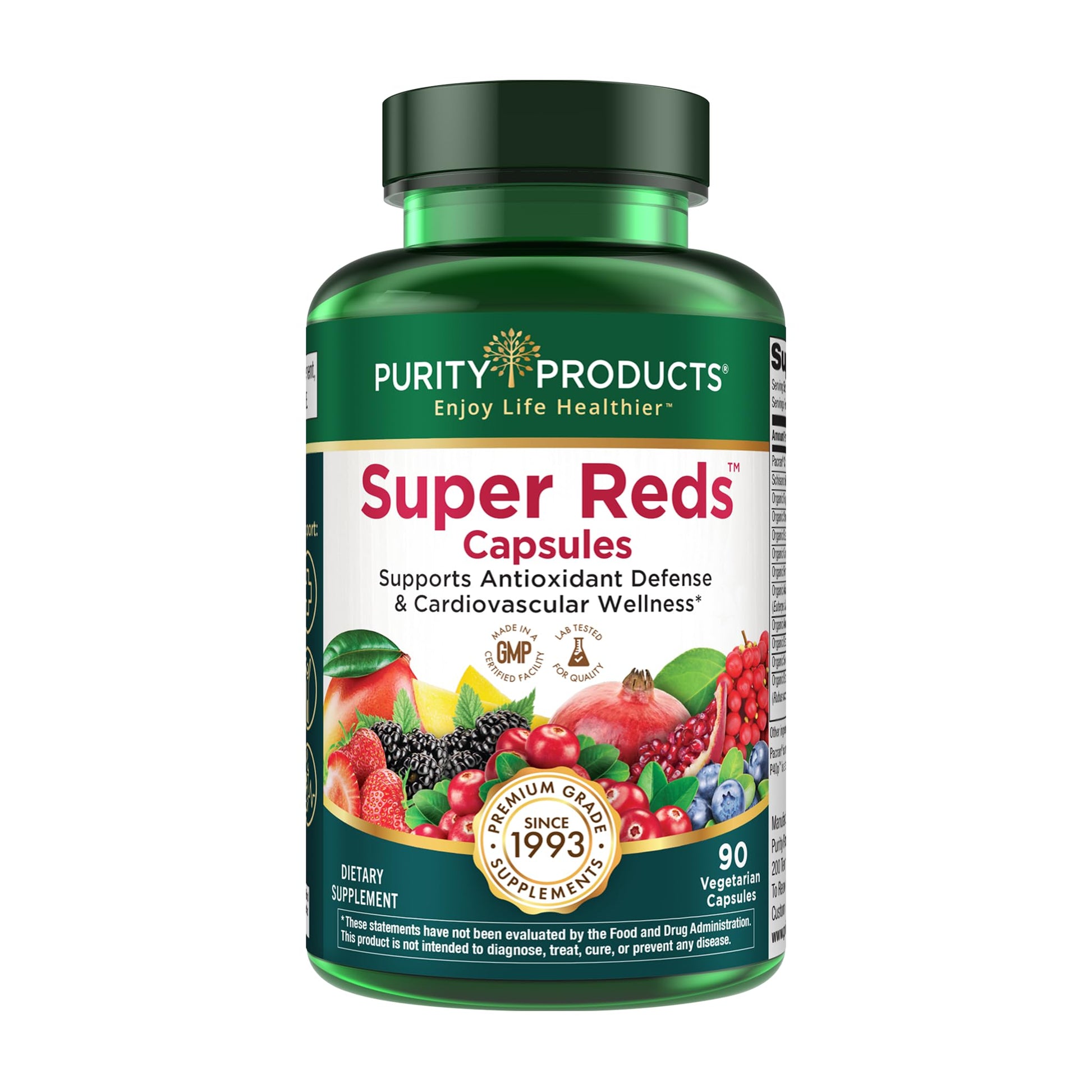 Purity Products Super Reds Capsules 90 Count