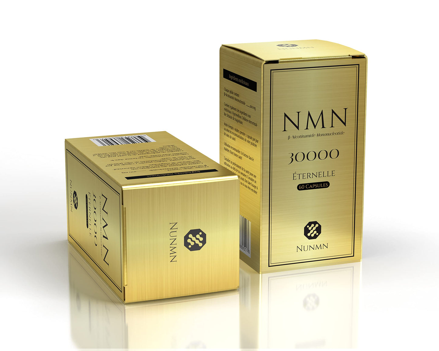 NUNMN NMN 30000 Éternelle β-Nicotinamide Mononucleotide Supplement 60 Capsules