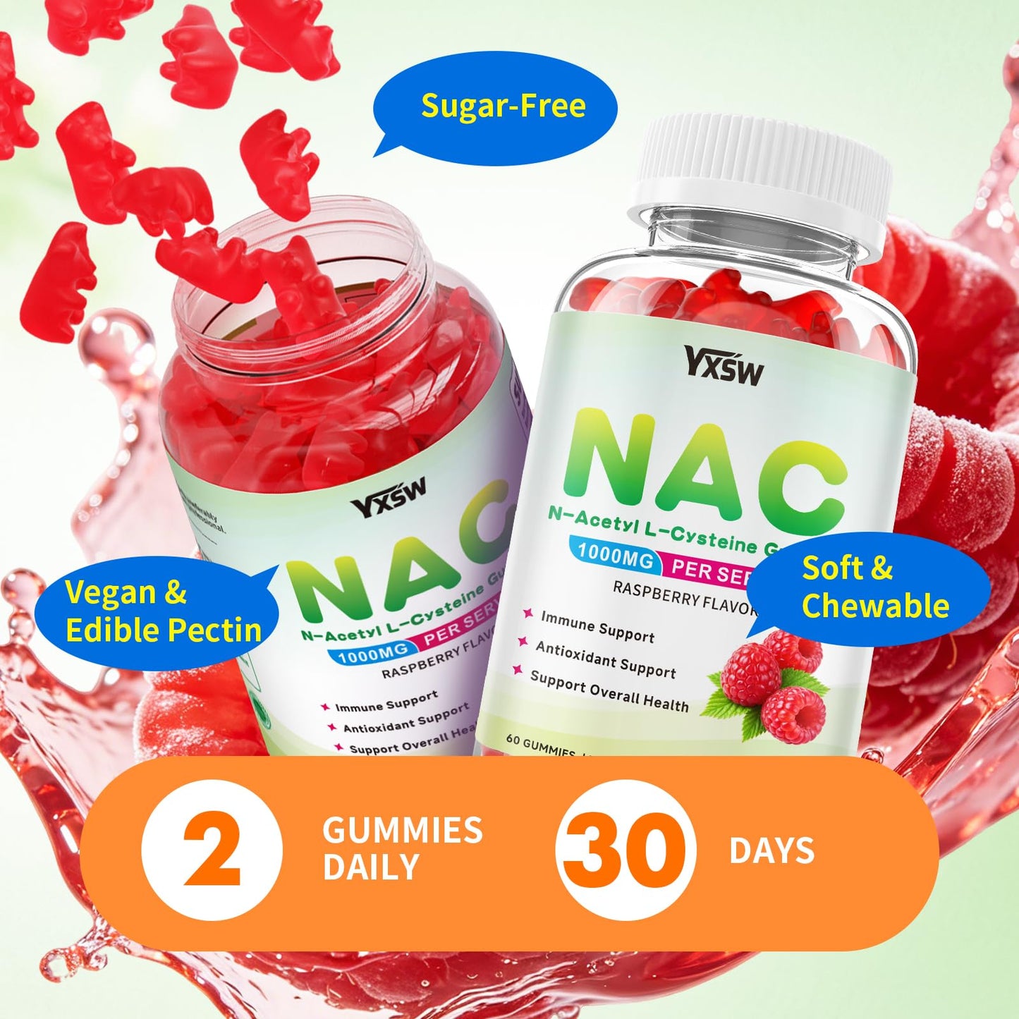 YXSW NAC Gummies 120 Count