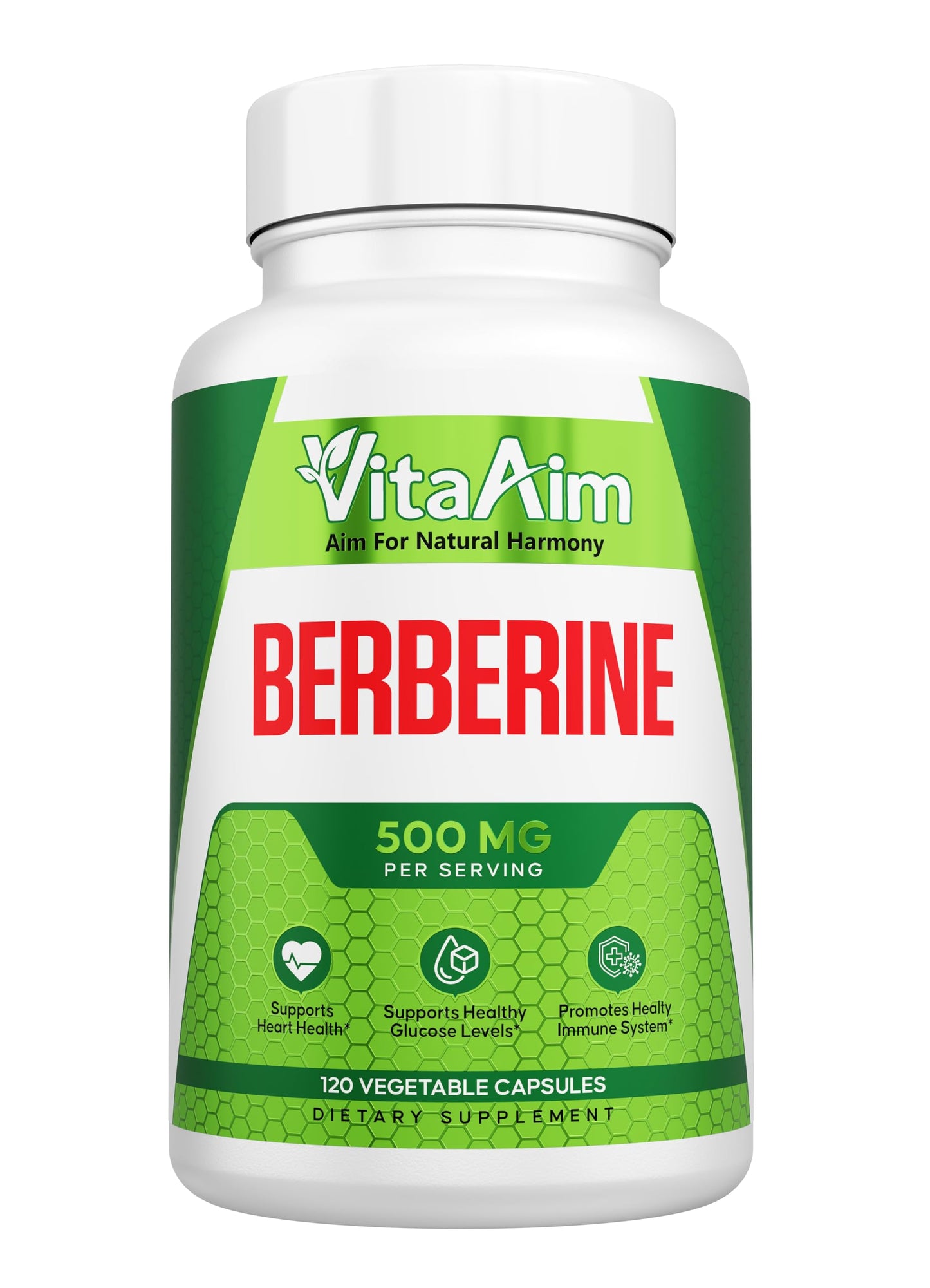 VitaAim Berberine HCl 500mg Vegan Capsules 120