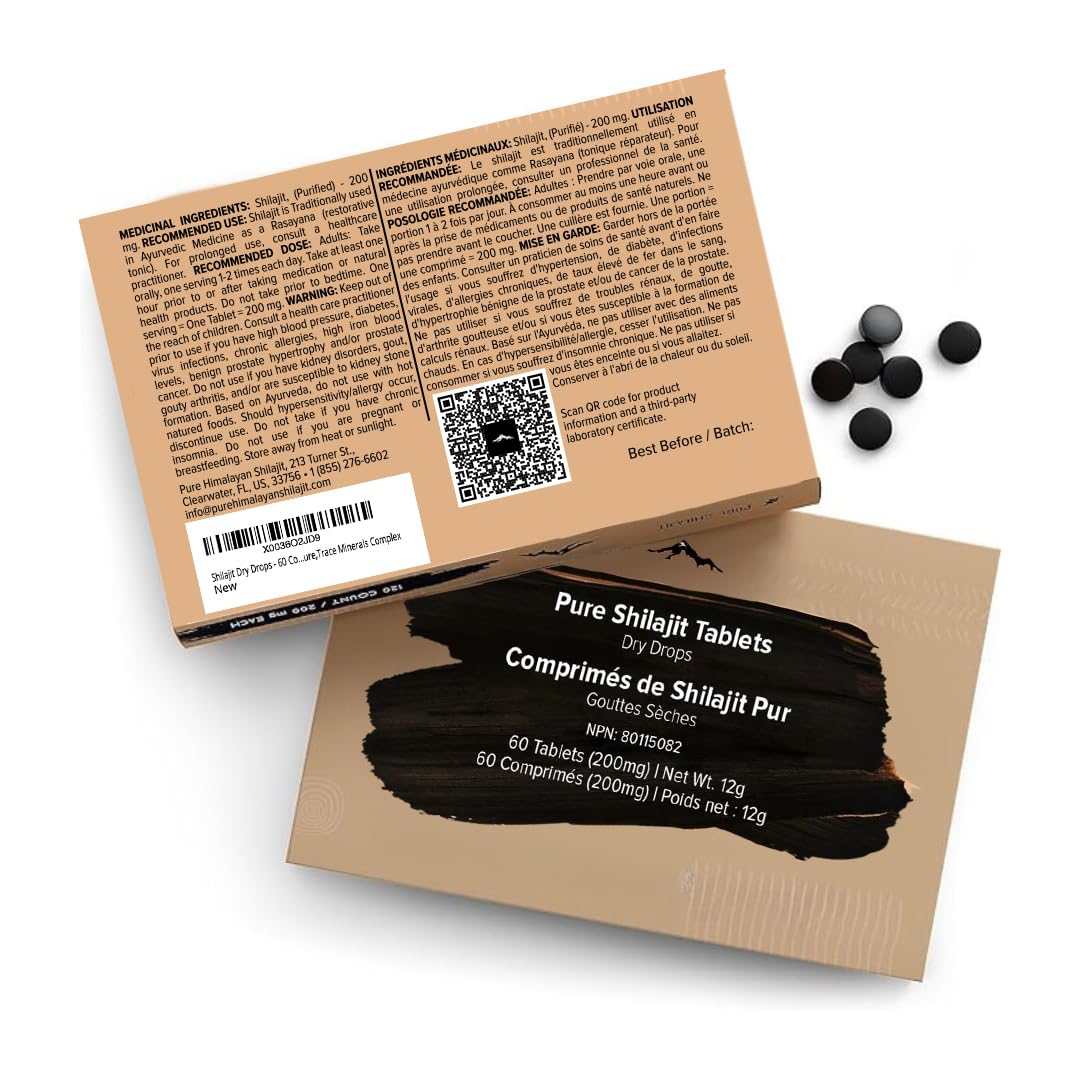 Pure Himalayan Shilajit Shilajit Tablet 60 Count