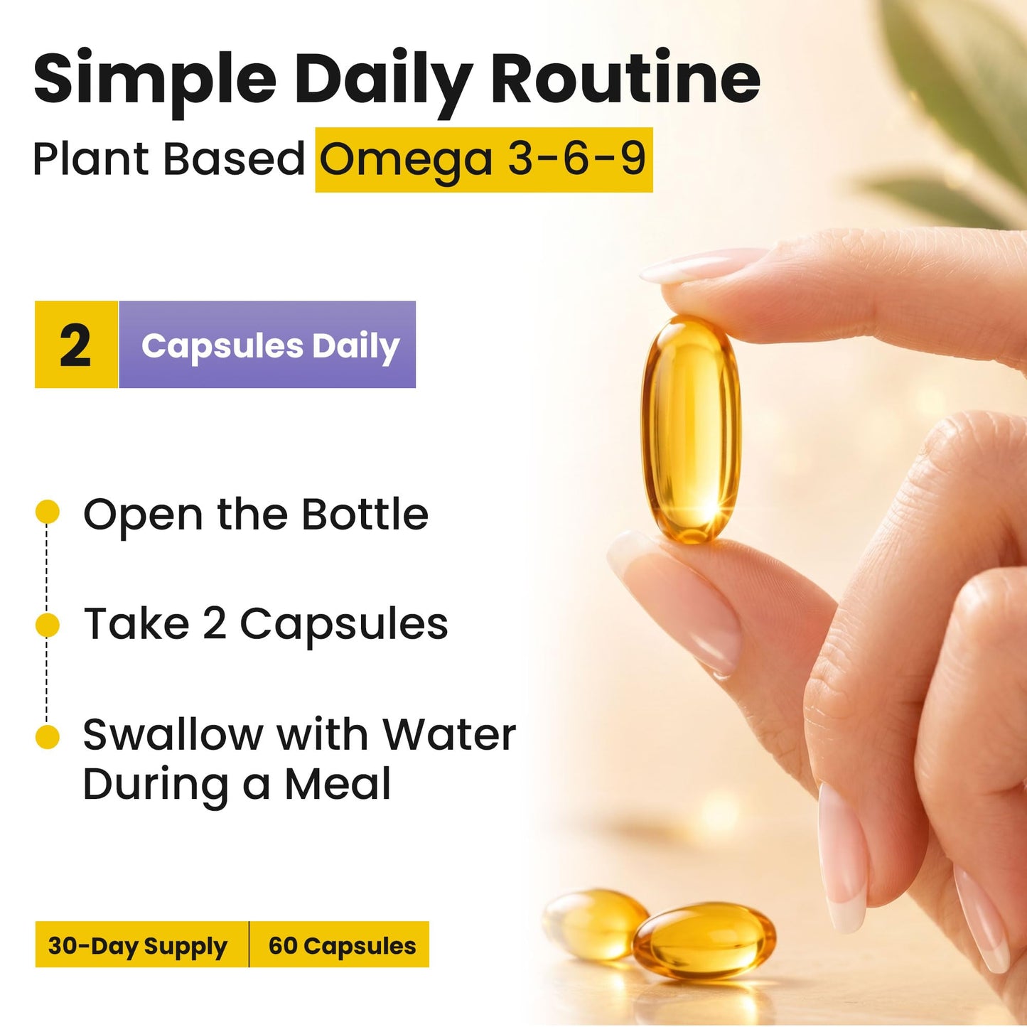 Essential Formulas Dr Ohhira's Essential Living Oils, Triple Omega 3-6-9 Supplements Capsules, 60 Count